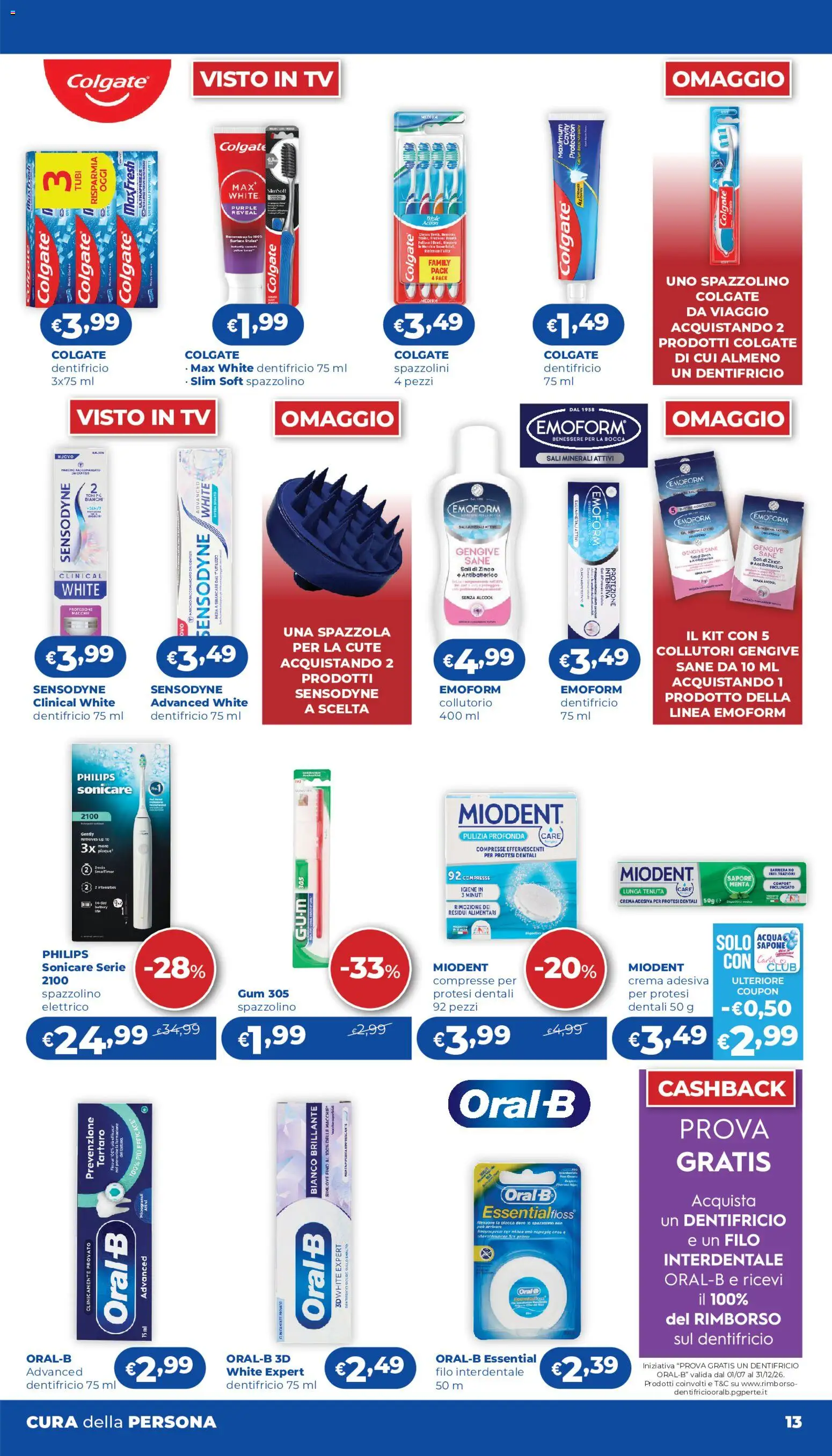 Volantino Acqua e Sapone del 24/09/2026 | Pagina: 13 | Prodotti: Spazzola, Sapone, Compresse effervescenti, Menta