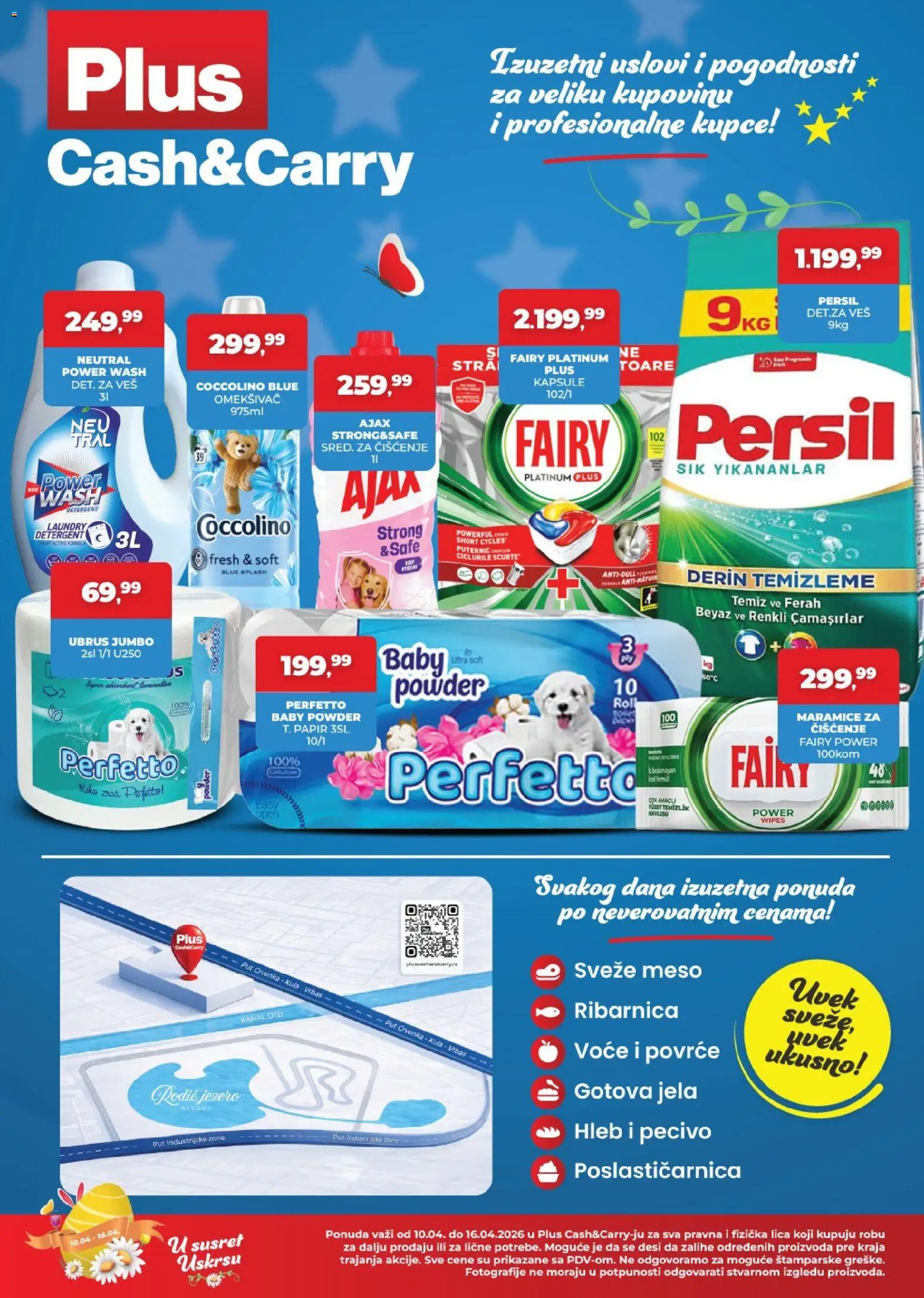 Plus Cash & Carry katalog - važi od 10.04.2026 | Strana: 4 | Proizvode: Ubrus, Hleb, Pecivo, Coccolino