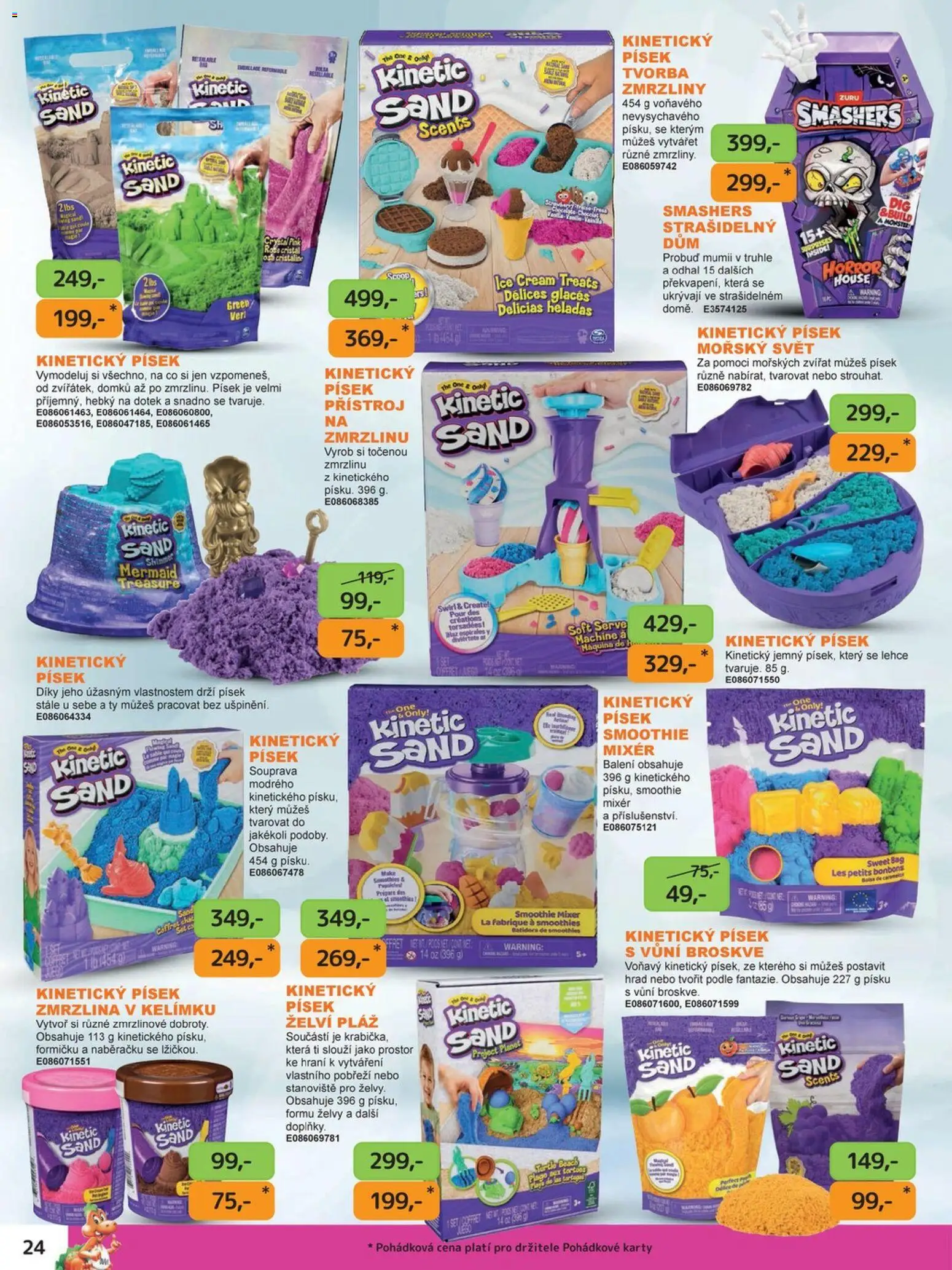 Dráčik katalog - Vánoce od 08.10.2026 | Strana: 24 | Produkty: Zmrzliny, Kinetický písek, Písek, Smoothie mixer