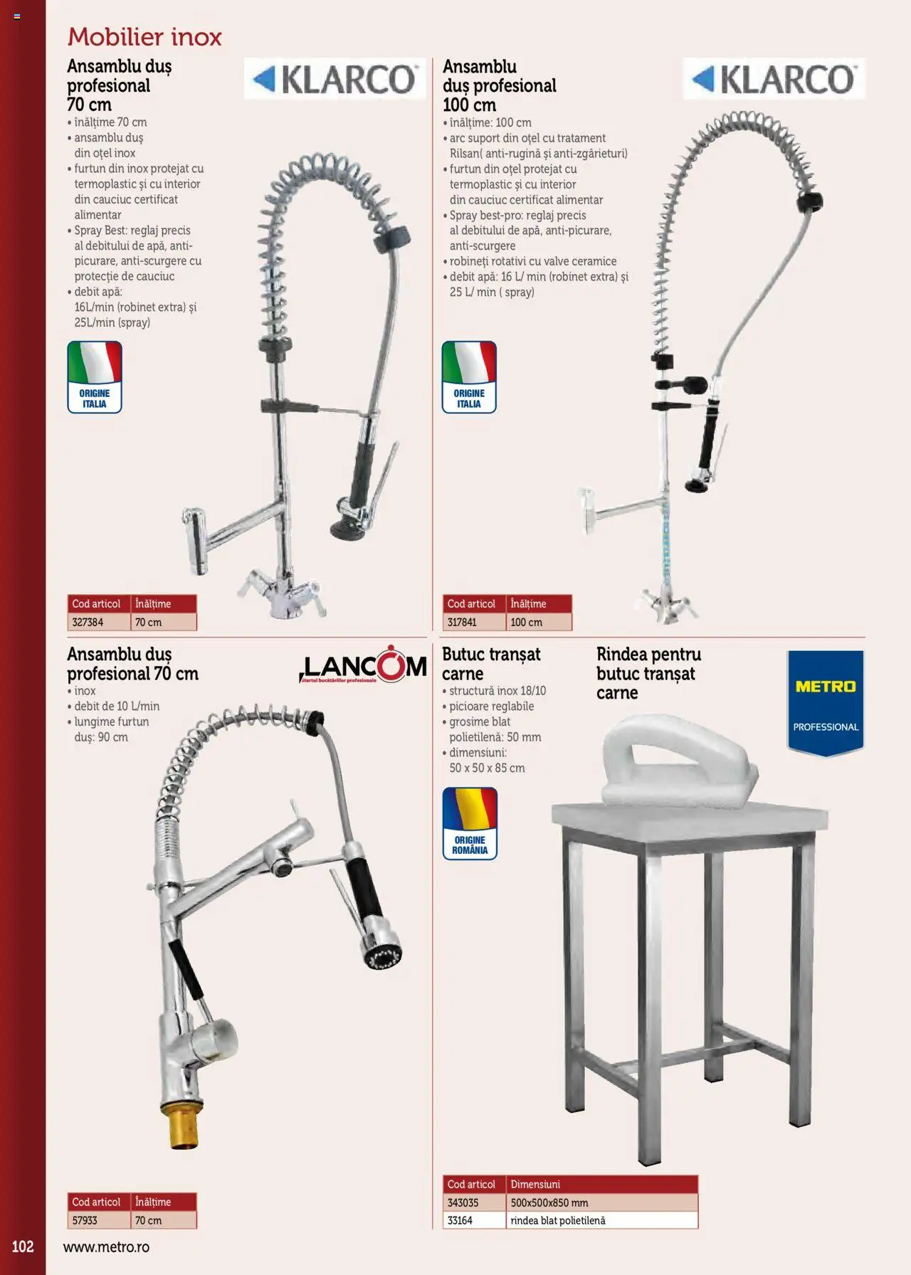 Noul catalog Metro – valabil de la 17.09.2025 | Pagină: 102 | Produse: Best, Duș, Apă, Suport