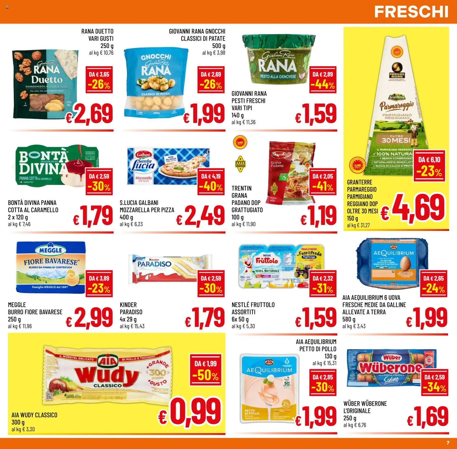 Volantino A&O del 16/09/2026 | Pagina: 7 | Prodotti: Panna, The, Gnocchi, Parmigiano