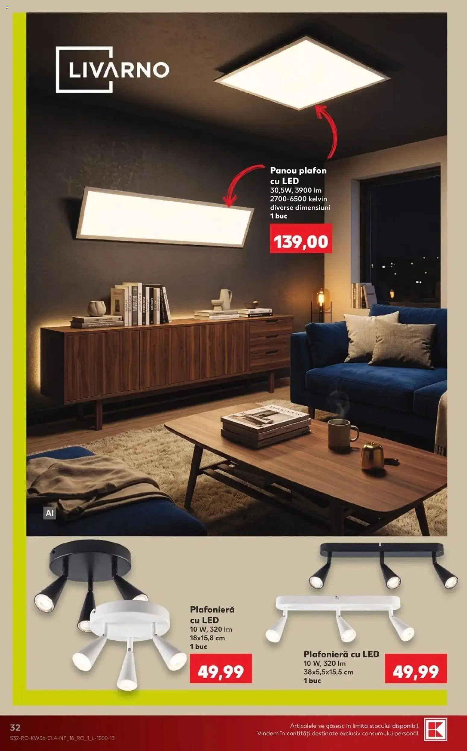 Kaufland Viseu de Sus 02.09.2026 - Revista si Oferta | Pagină: 32 | Produse: Plafonieră, LED