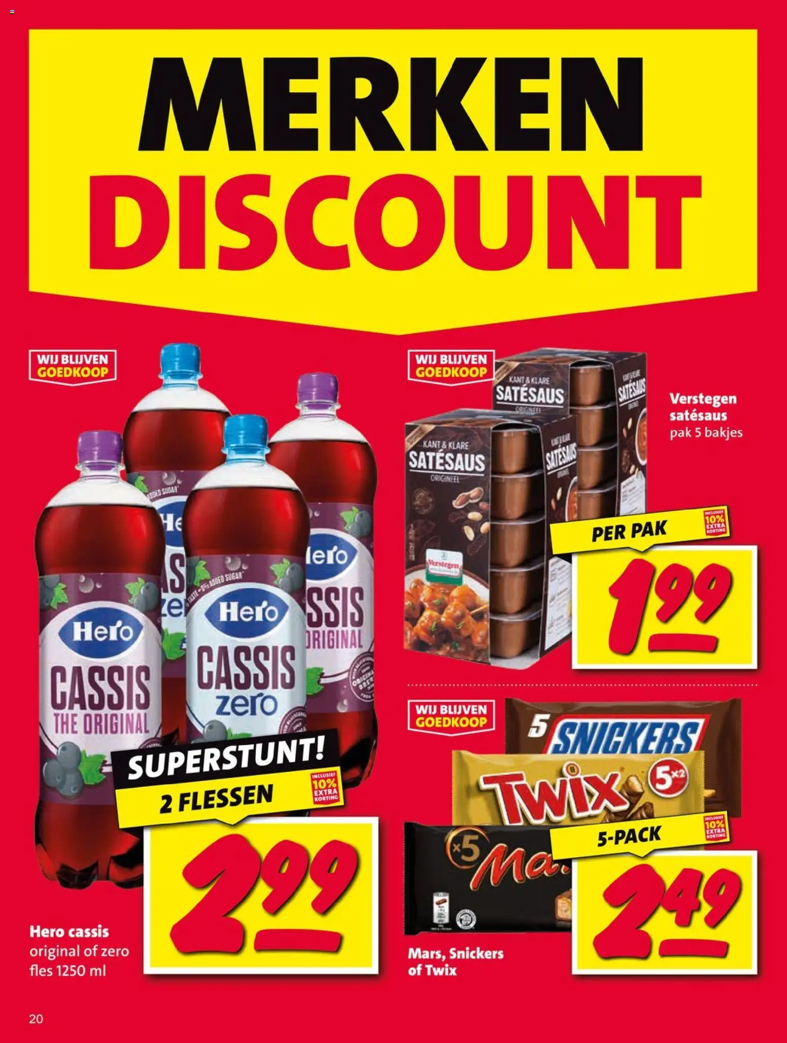 {H1} | Pagina: 20 | Producten: Fles, Cassis, Twix, Snickers