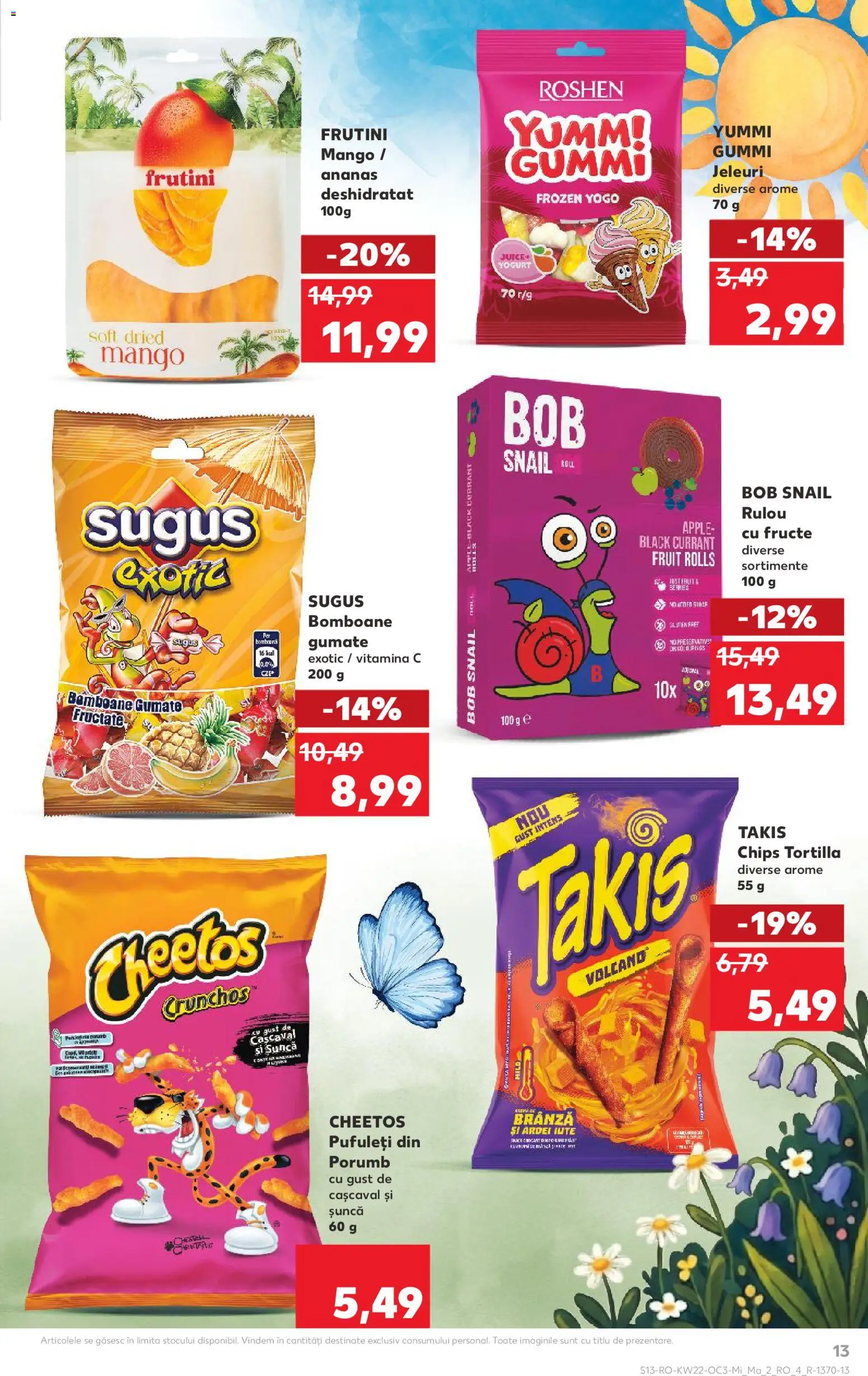 Noul catalog Kaufland – valabil de la 27.05.2026 | Pagină: 13 | Produse: Brânză, Ananas, Bomboane, Fructe