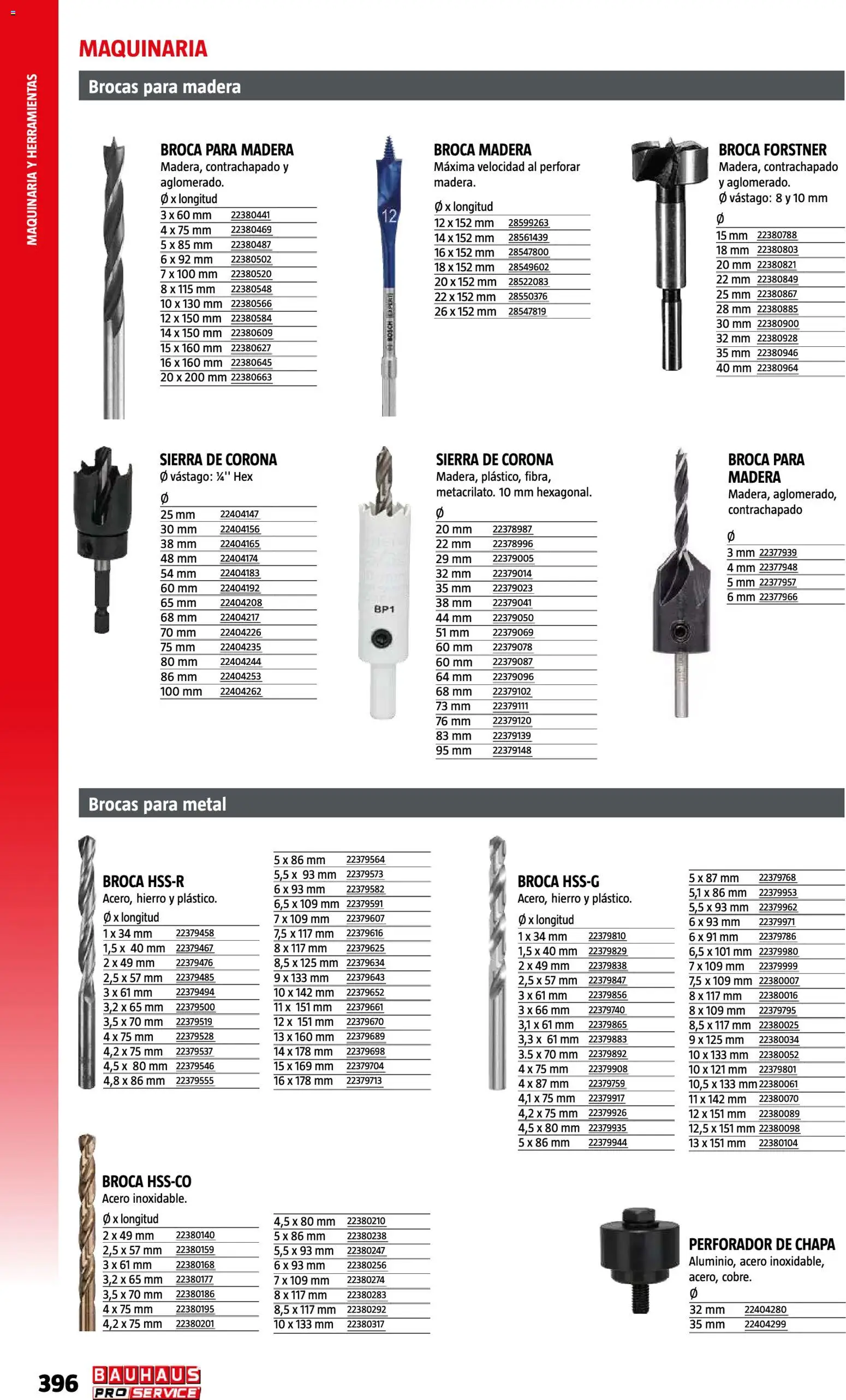 Bauhaus ProService │ válido desde el 11/05/2026 | Página: 396 | Productos: Herramientas