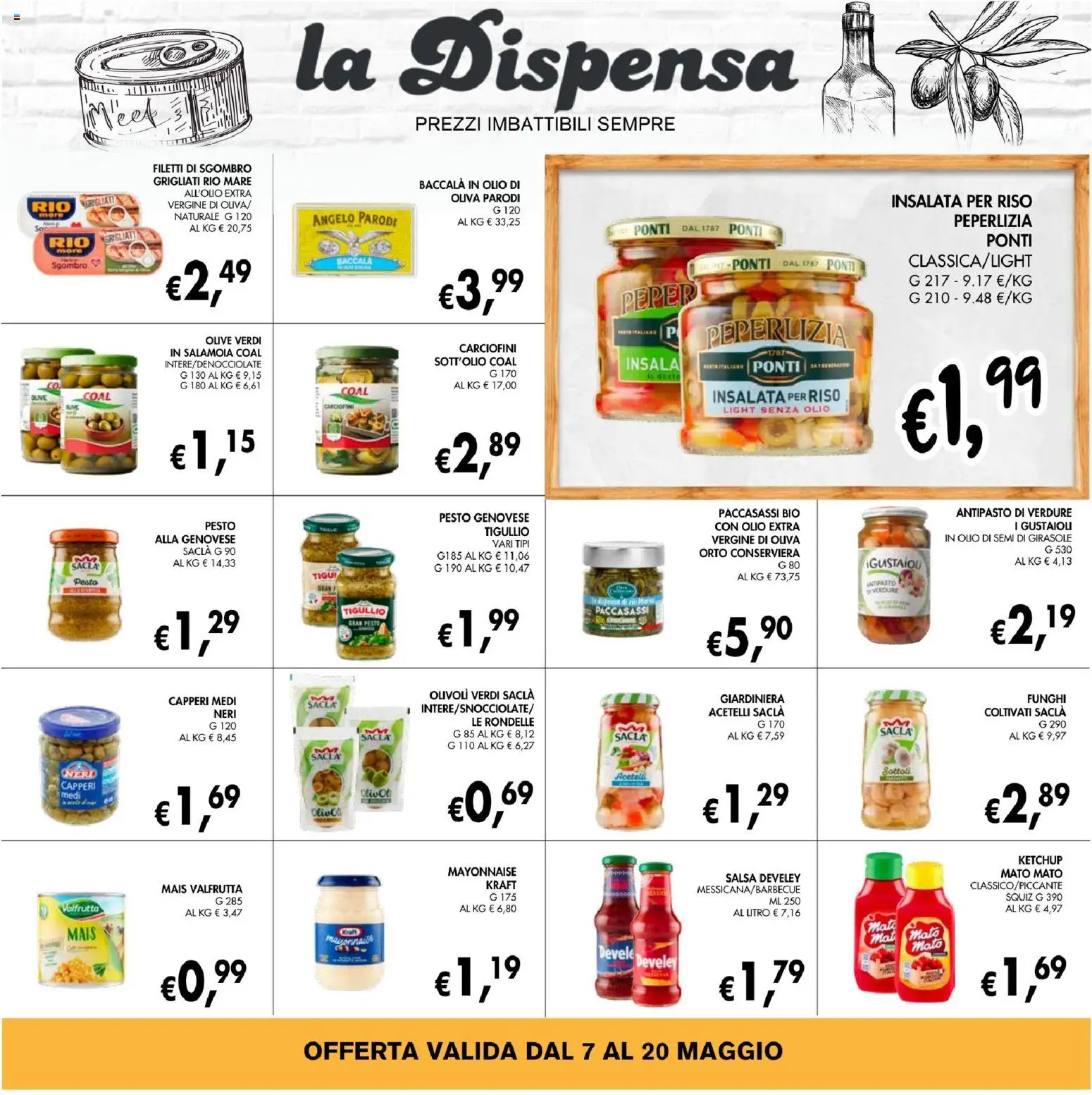 Volantino Coal del 07.05.2026 | Pagina: 16 | Prodotti: Ketchup, Insalata, Mais, Sgombro