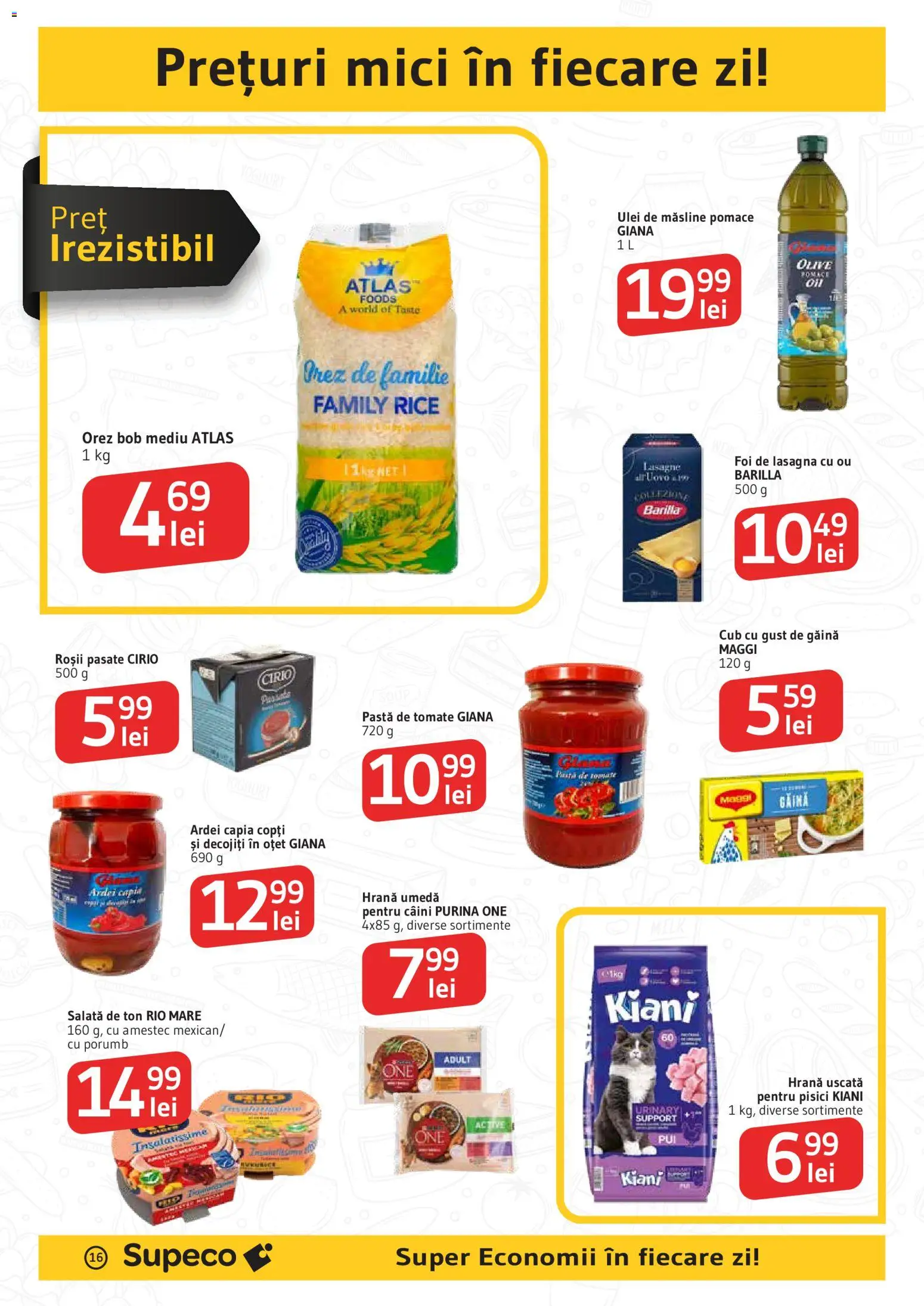Noul catalog Supeco – valabil de la 16.04.2026 | Pagină: 16 | Produse: Mici, Ardei, Orez, Salată