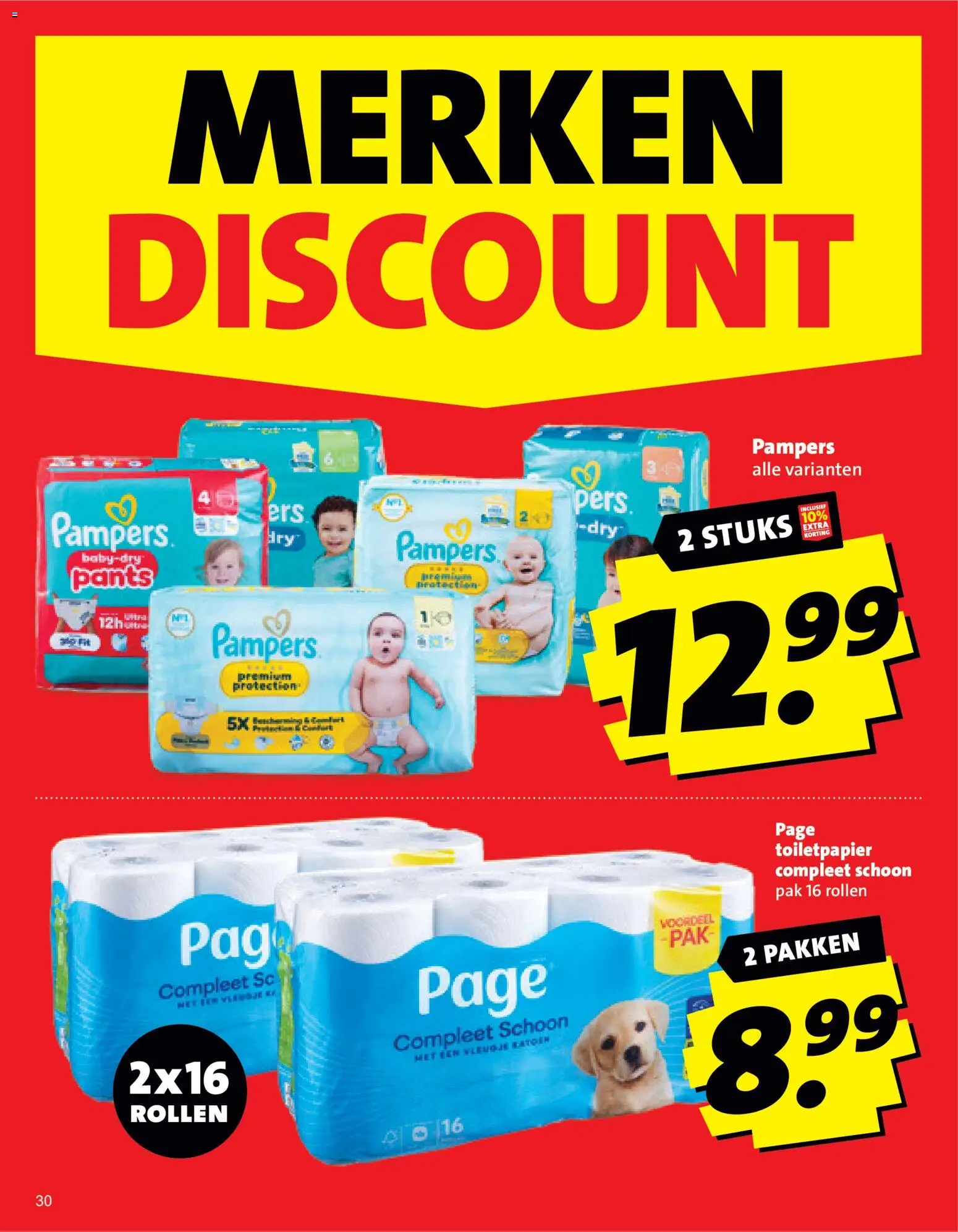 {H1} | Pagina: 30 | Producten: Pampers, Toiletpapier