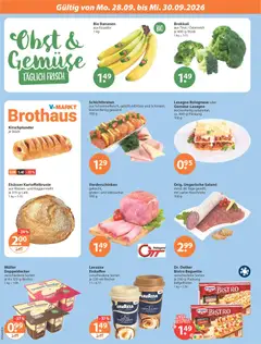 V-Markt Angebote ab 24.09.2026 gültig | Seite: 24 | Produkte: Baguette, Bananen, Gemüse, Salami