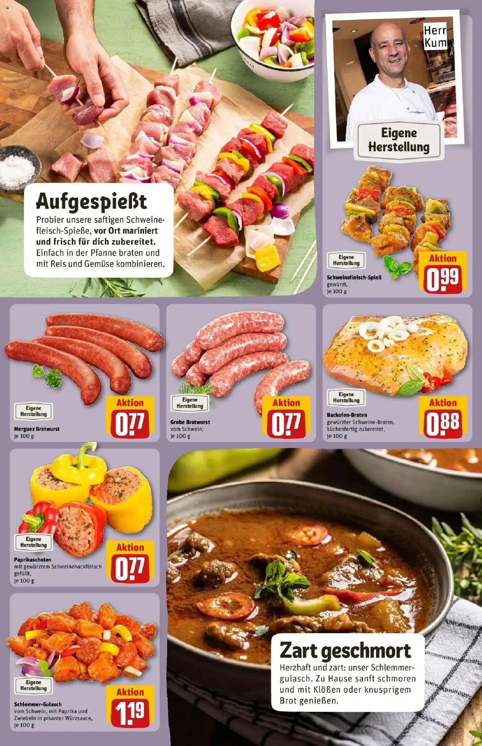 REWE Prospekt ab 14.09.2026 zum Blättern » Angebote | Seite: 11 | Produkte: Bratwurst, Zwiebeln, Gemüse, Brot