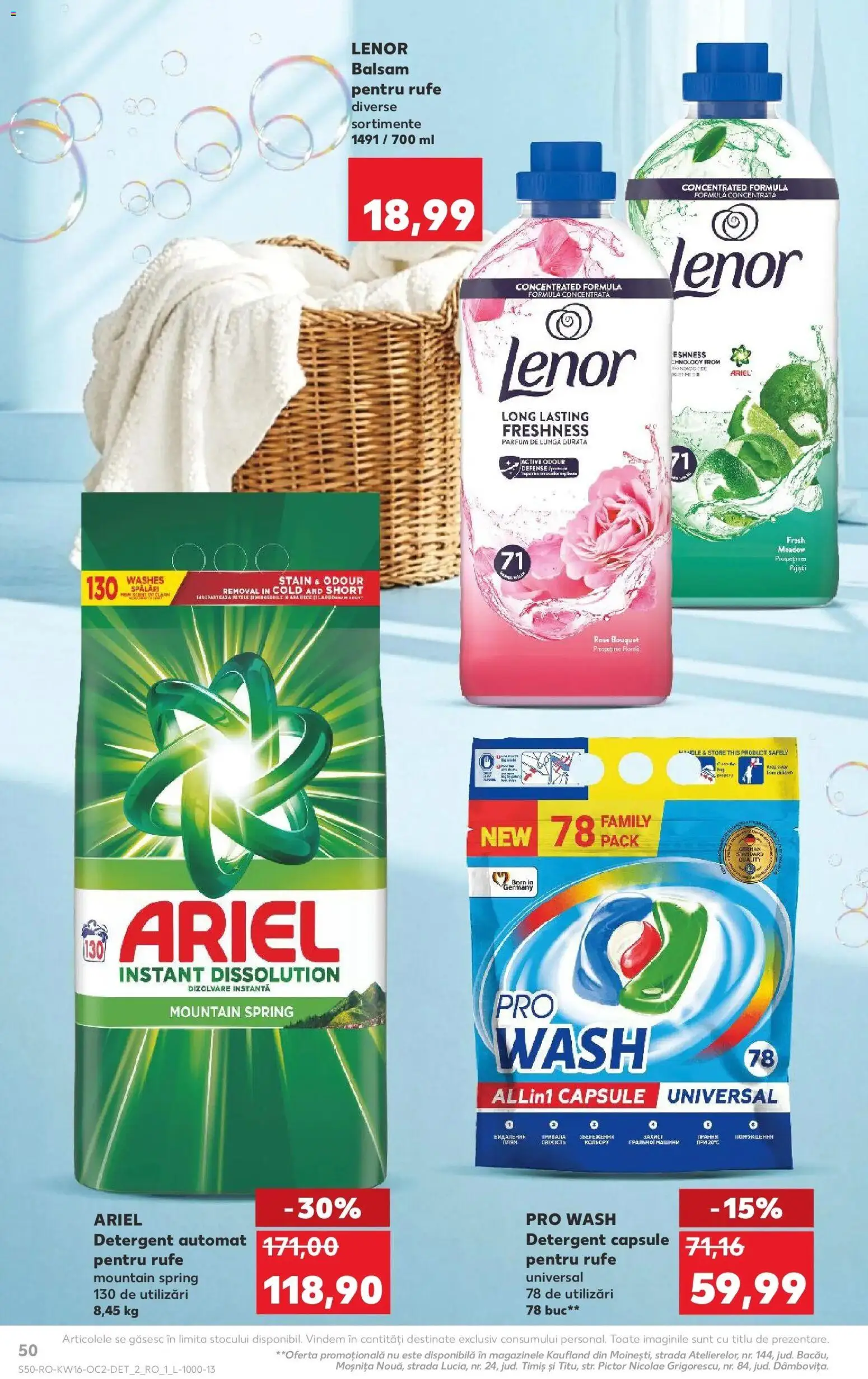 Noul catalog Kaufland – valabil de la 15.04.2026 | Pagină: 50 | Produse: Parfum, Balsam, Yorgan, Detergent