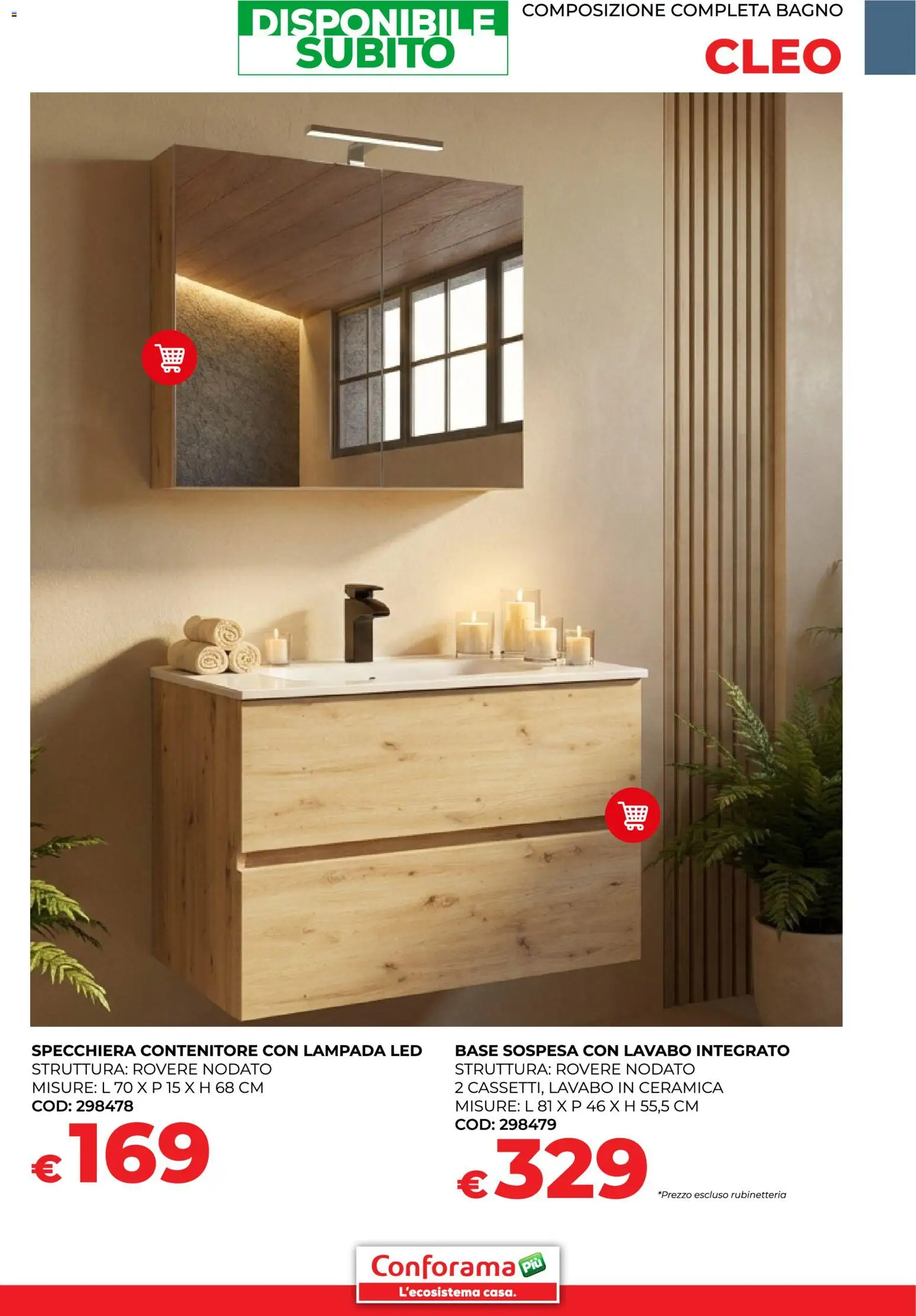 Volantino Conforama del 30/01/2026 | Pagina: 17 | Prodotti: Contenitore, Bagno, Lampada