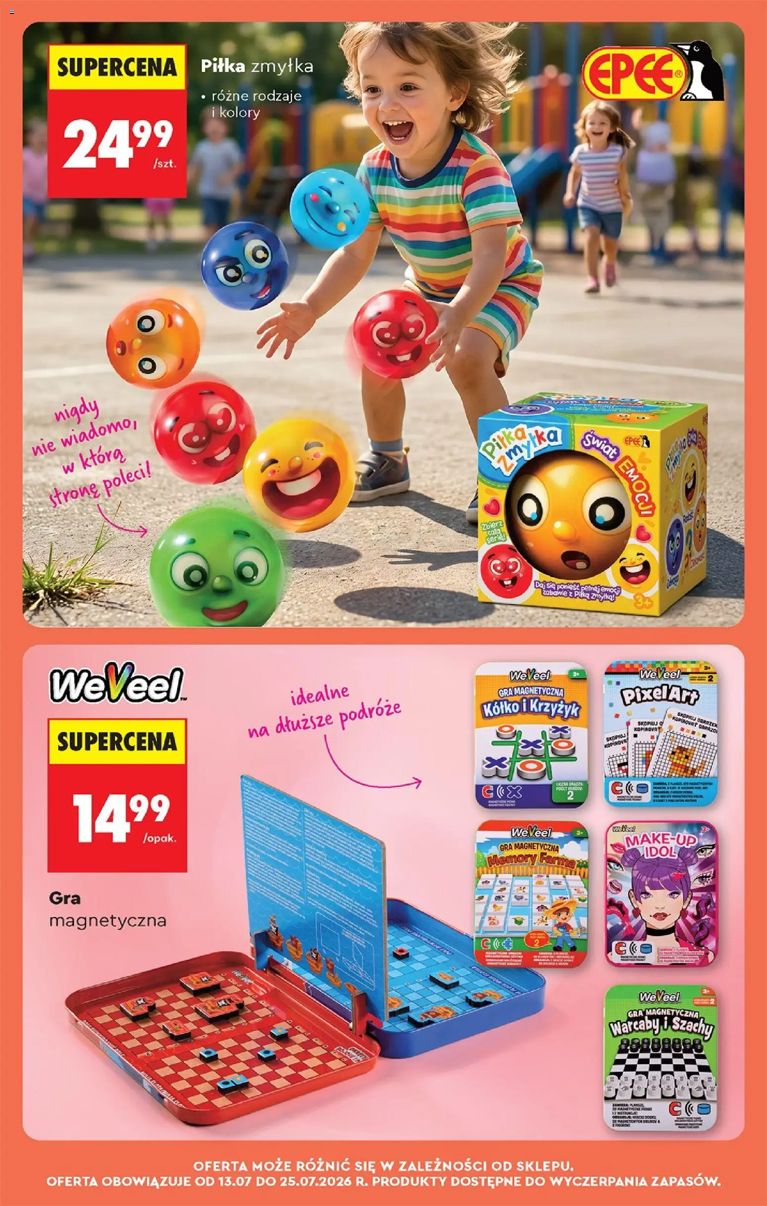 Biedronka gazetka od poniedziałku od 13.07.2026 | Strona: 87 | Produkty: Gra, Piłka zmyłka
