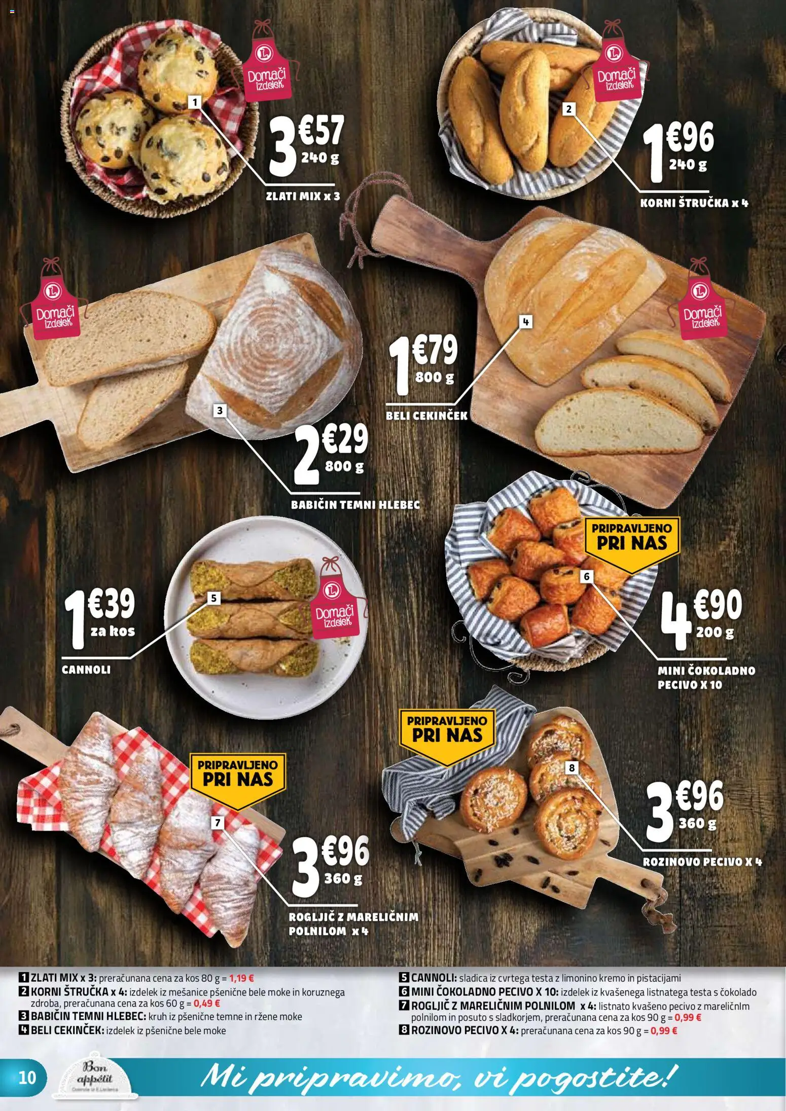 Novi E.leclerc katalog ponudbe – veljaven od 20.05.2026 | Stran: 10 | Izdelki: Štručka, Kos, Hlebec, Kruh