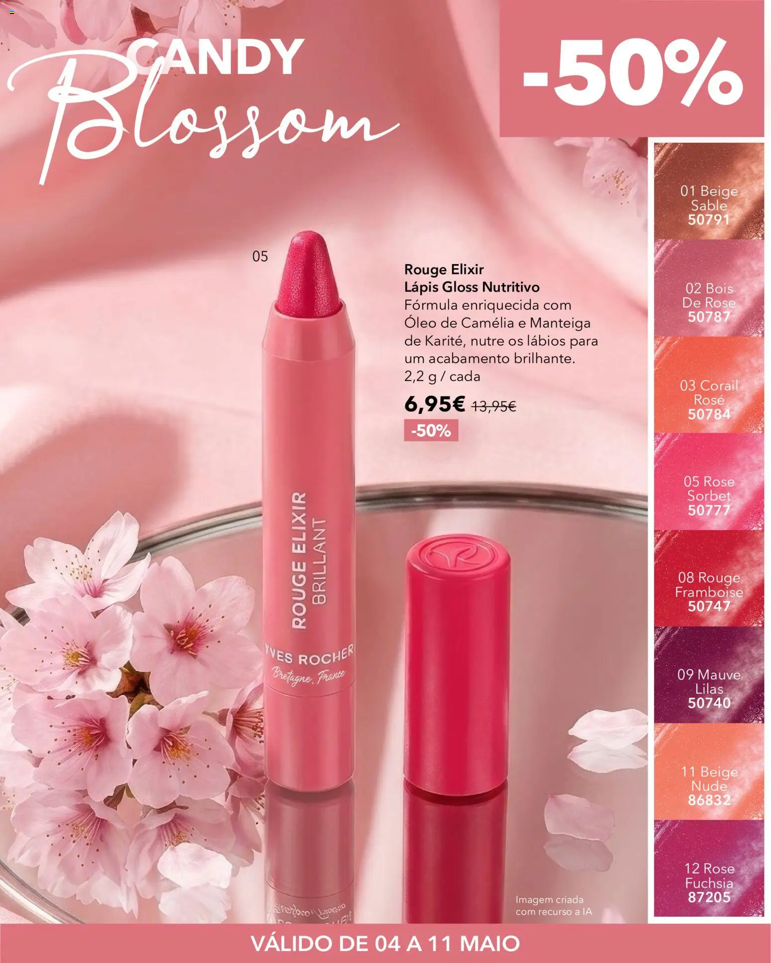 Yves Rocher Candy blossom  │ válido de 04.05.2026 | Página: 9 | Produtos: Gloss, Manteiga, Óleo