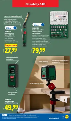 Náhled letáku Lidl Polsko katalog od 27.07.2026 | Strana: 49 | Produkty: Parkside, Lampa