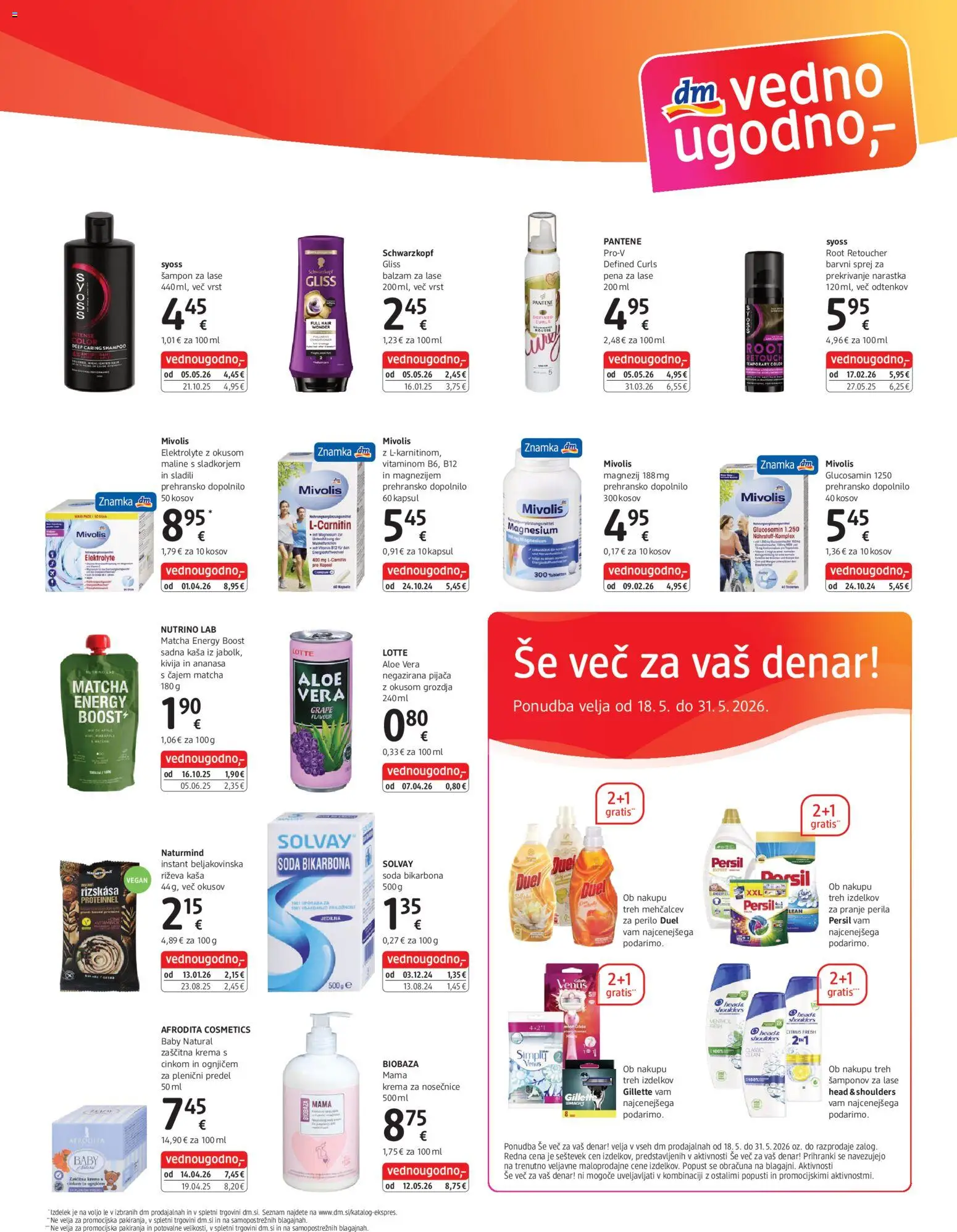 Novi DM Drogerie Markt katalog ponudbe – veljaven od 18.05.2026 | Stran: 3 | Izdelki: Sampon, Balzam za lase, Krema, Maline