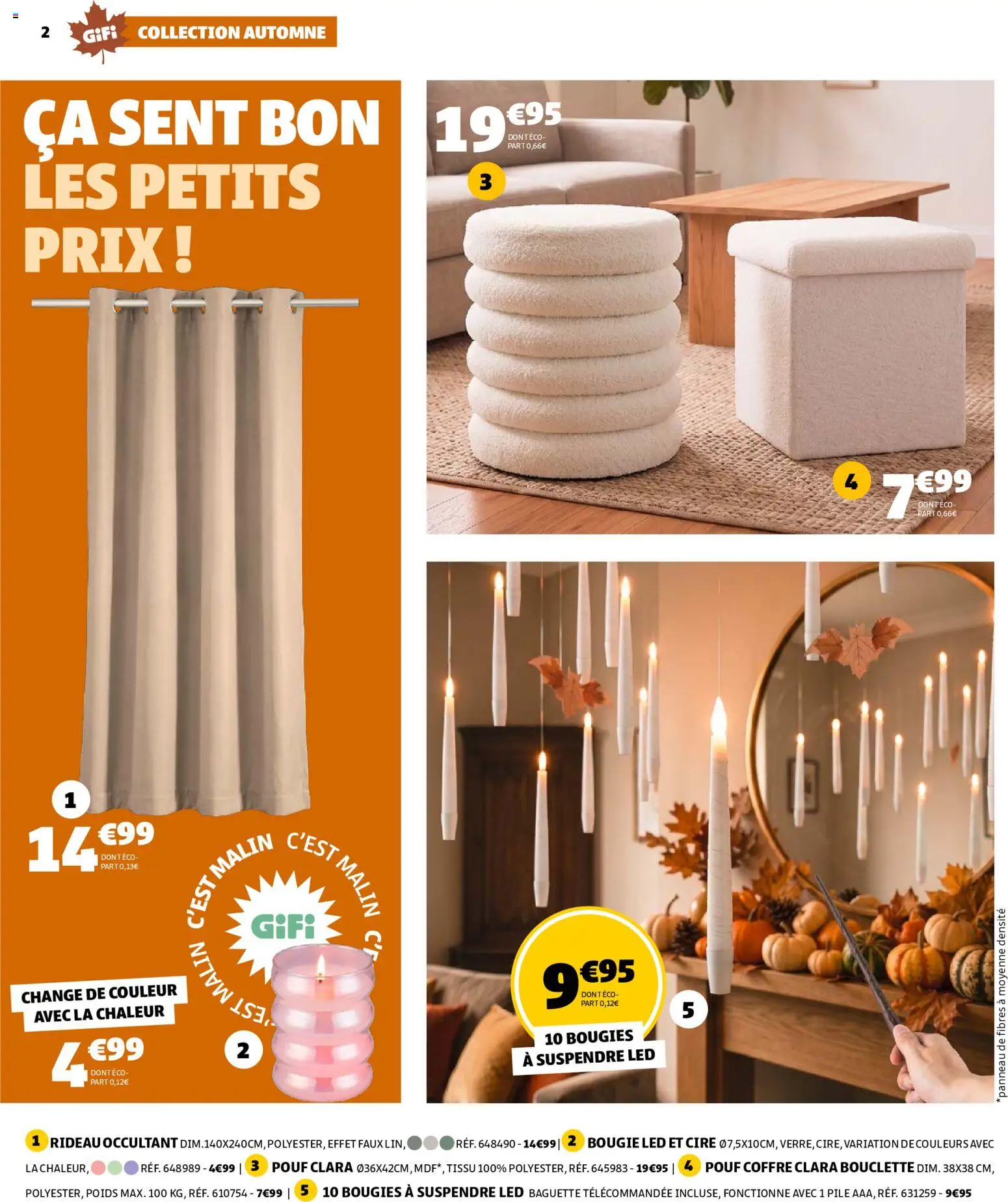 {H1} | Page: 2 | Produits: Pouf coffre, Baguette, Poids, Rideau