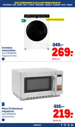 Makro folder - Non food - Voorbeeld van een folder van Makro, geldig van 09-09-2026 | Pagina: 39 | Producten: Wasmachine, Magnetron