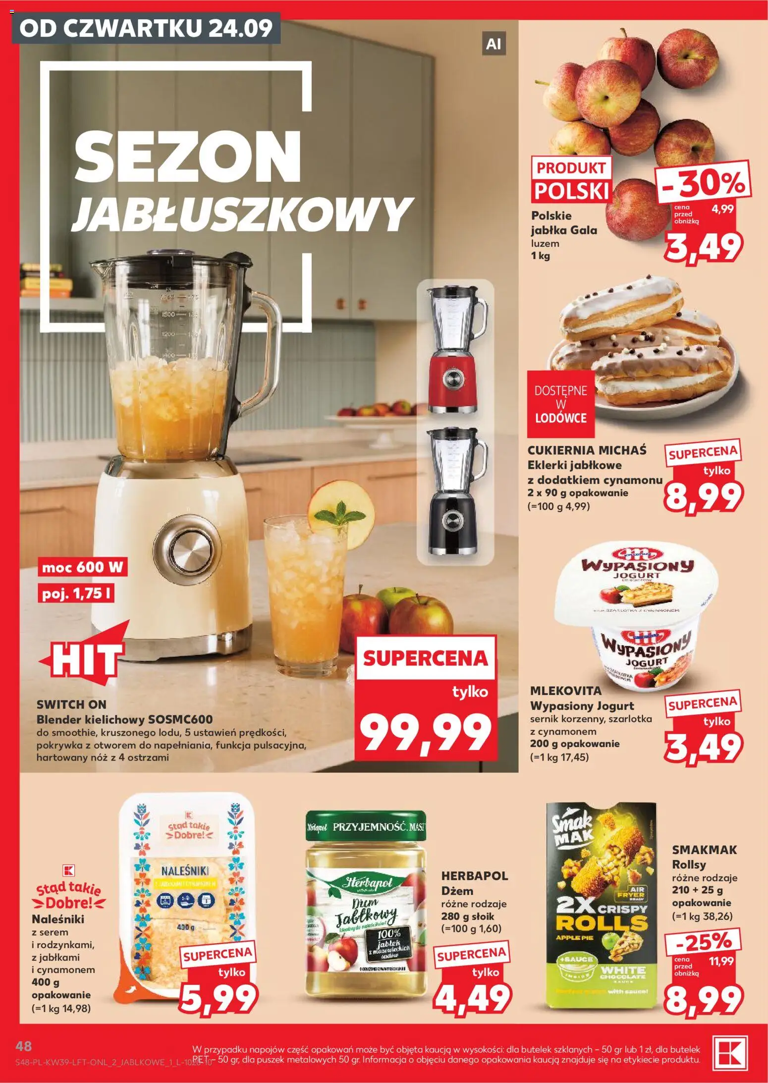 Kaufland Polsko leták od 24.09.2026 | Strana: 48 | Produkty: Jablka Gala, Jablka, Apple, Switch On