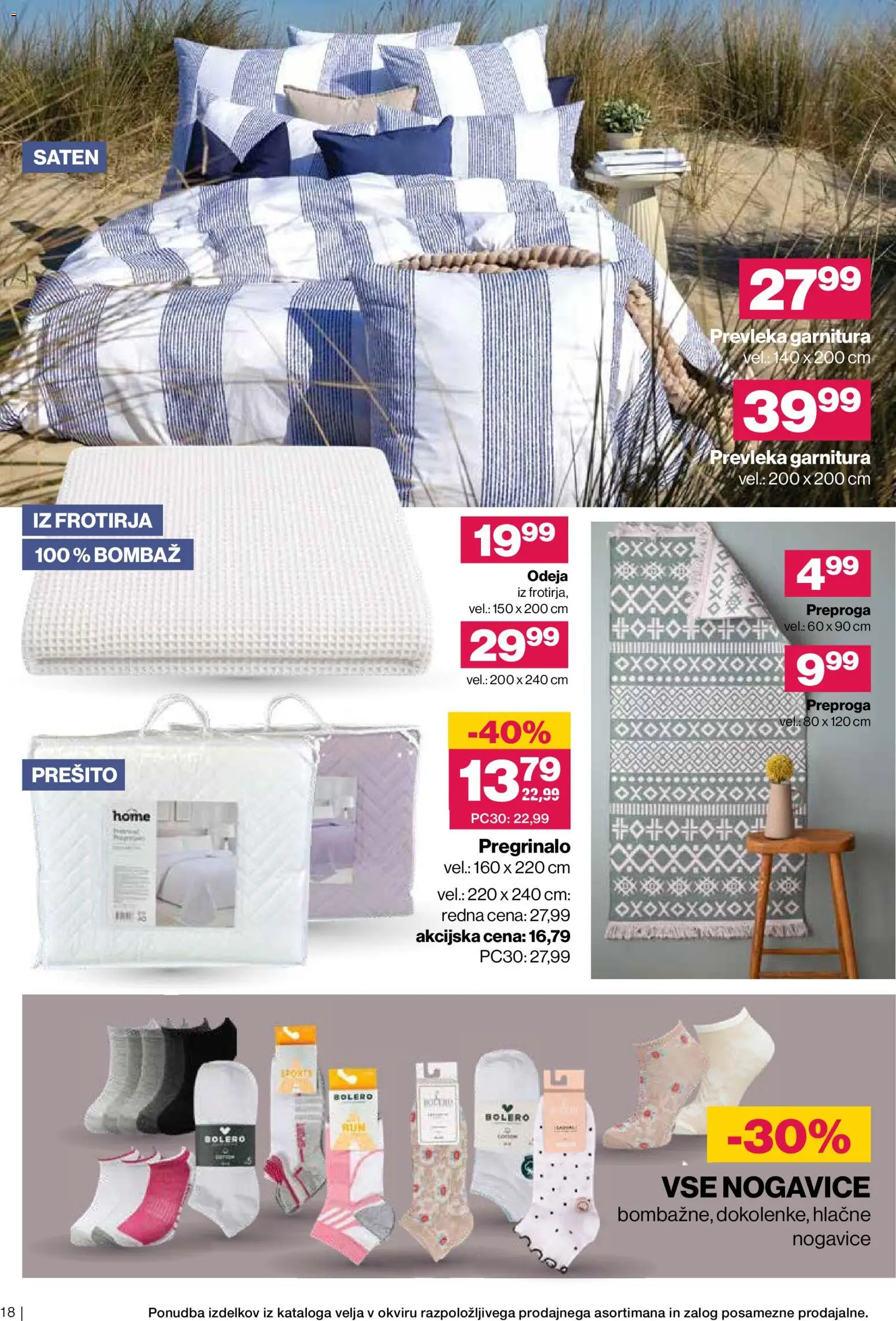 Novi Mercator katalog ponudbe – veljaven od 10.06.2026 | Stran: 18 | Izdelki: Odeja, Preproga, Nogavice, Hlacne nogavice