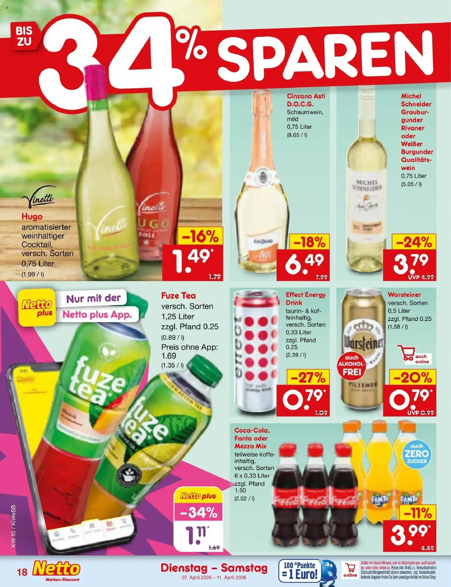 Netto Marken-Discount Prospekt Bad Friedrichshall	 – gültig ab 07.04.2026 | Seite: 20 | Produkte: Mezzo mix, Fanta, Oder mezzo mix, Hugo