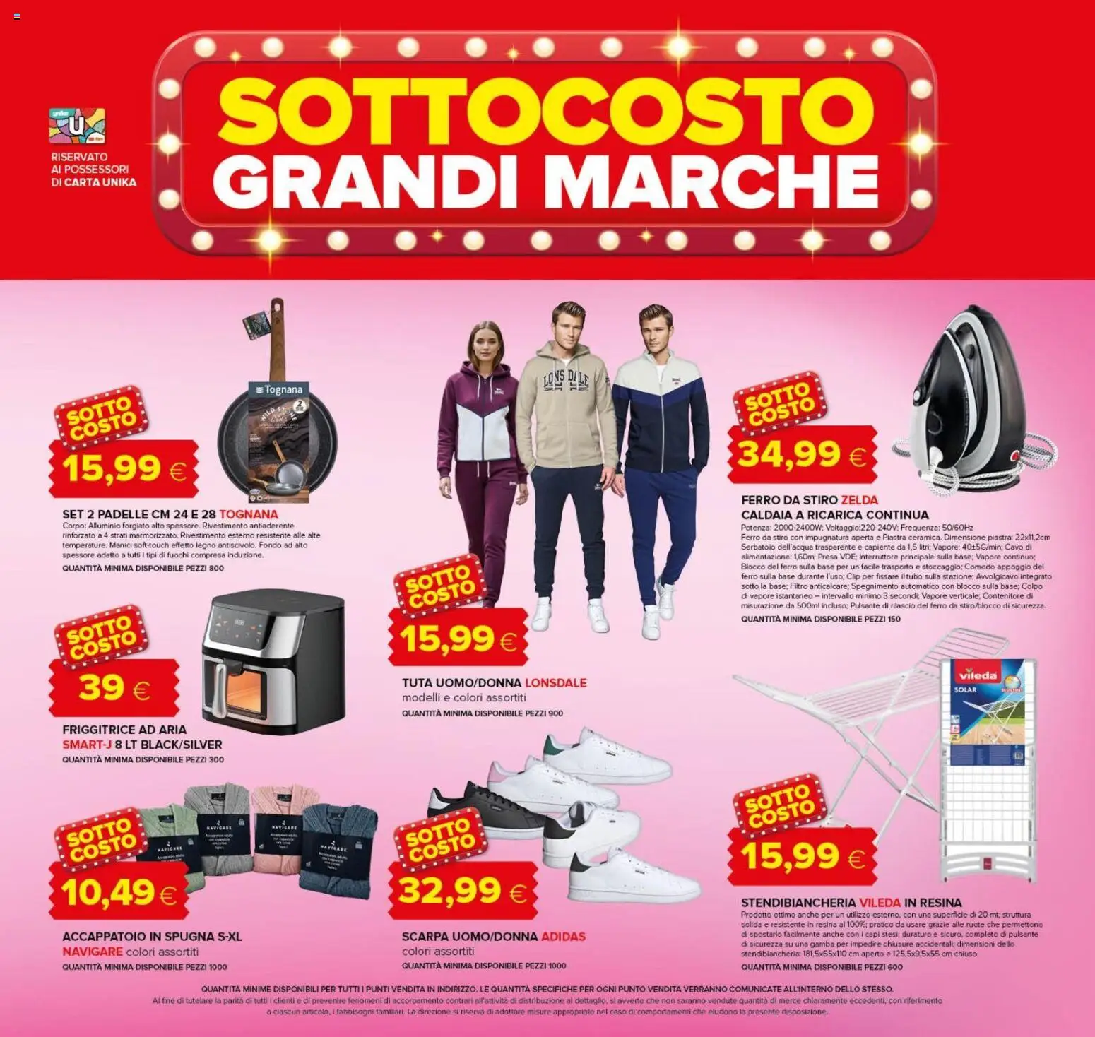 Volantino Oasi del 04/09/2026 | Pagina: 5 | Prodotti: Spugna, Friggitrice ad aria, Ferro da stiro, Friggitrice