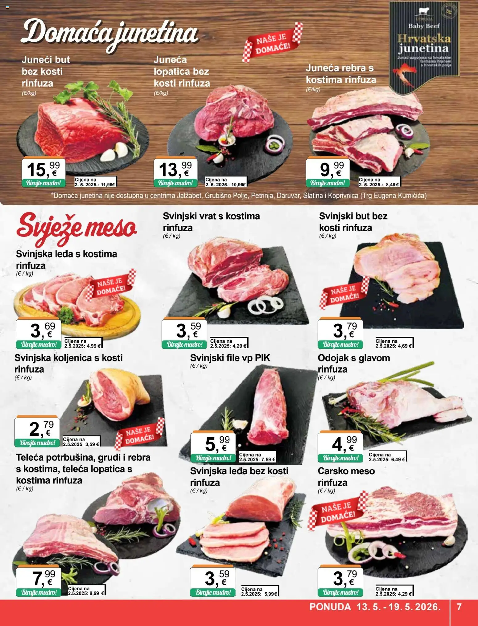 KTC katalog | vrijedi od 13.05.2026 | Stranica: 7 | Proizvodi: Juneći but, Odojak, Junetina, Lopatica