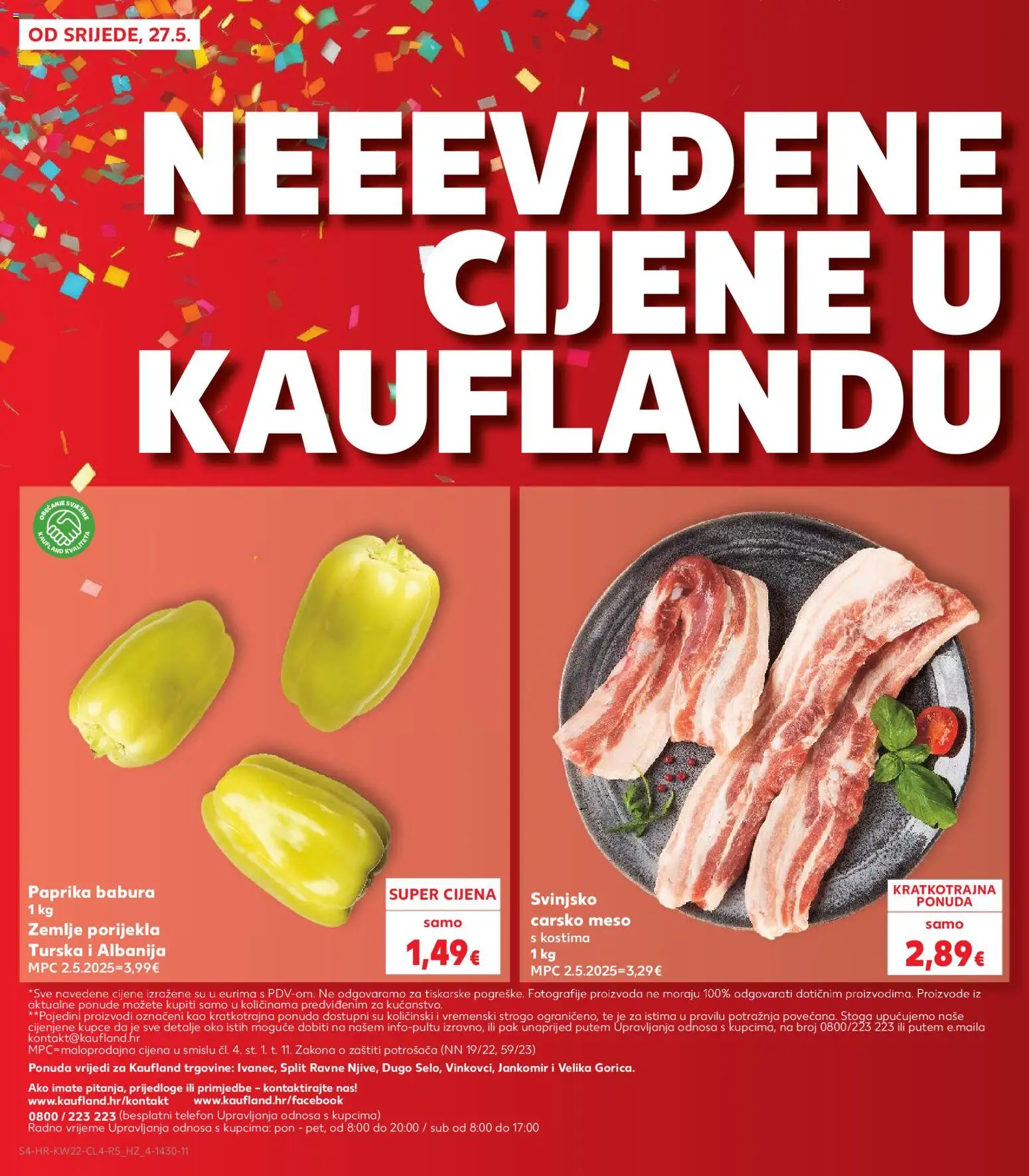 Kaufland katalog | vrijedi od 27.05.2026 | Stranica: 4 | Proizvodi: Carsko meso, Meso, Paprika, Telefon