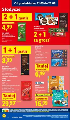 Pogląd oferty "LINDT Praliny Lindor, Praliny Lindor, 200 g" - ważna od 24.09.2026 | Strona: 86 | Produkty: Lindt, Czekolady, Praliny, Czekolada