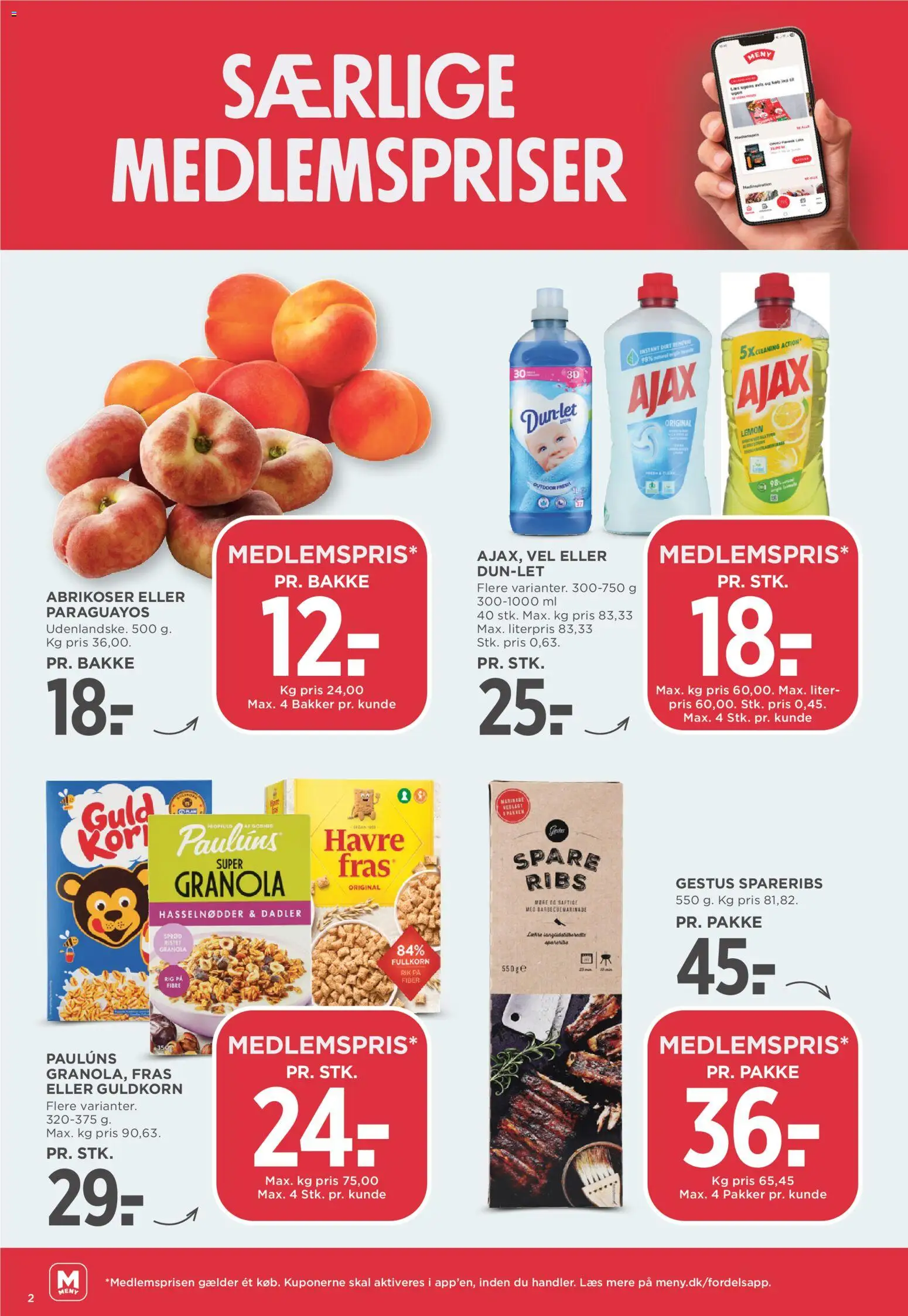 Meny tilbudsavis – gyldig fra 29.05.2026 | Side: 2 | Produkter: Ribs, Spareribs, Dadler, Abrikoser