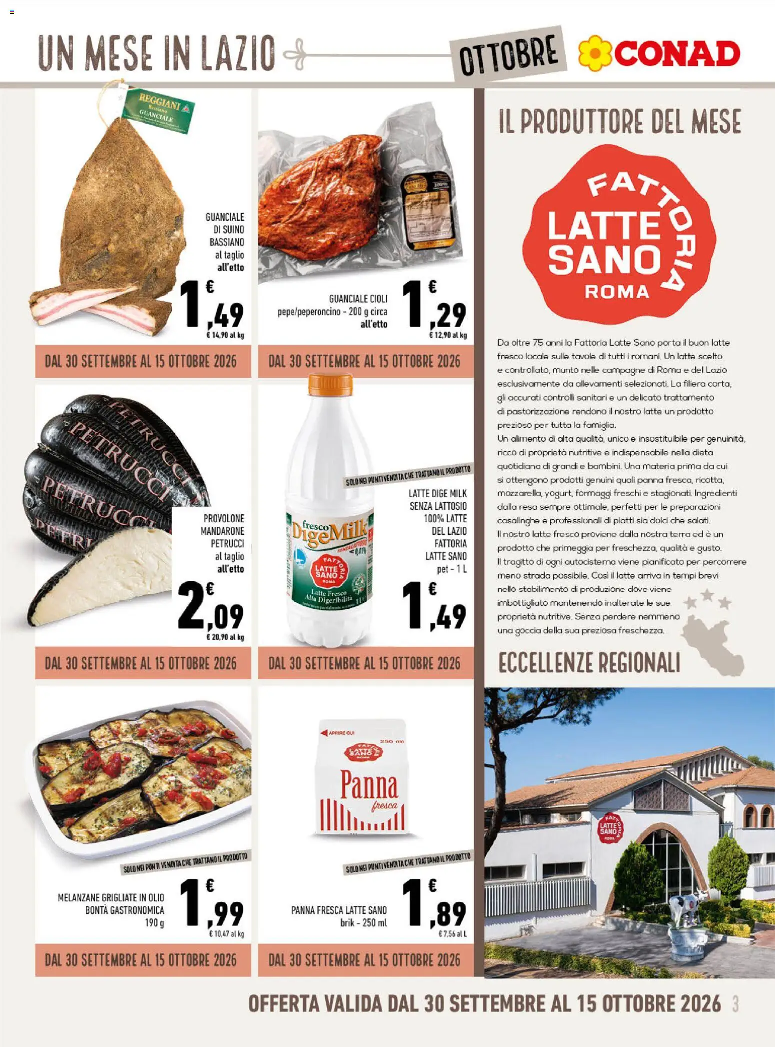 Volantino Spazio Conad del 30/09/2026 | Pagina: 3 | Prodotti: Provolone, Porta, Taglio, Olio