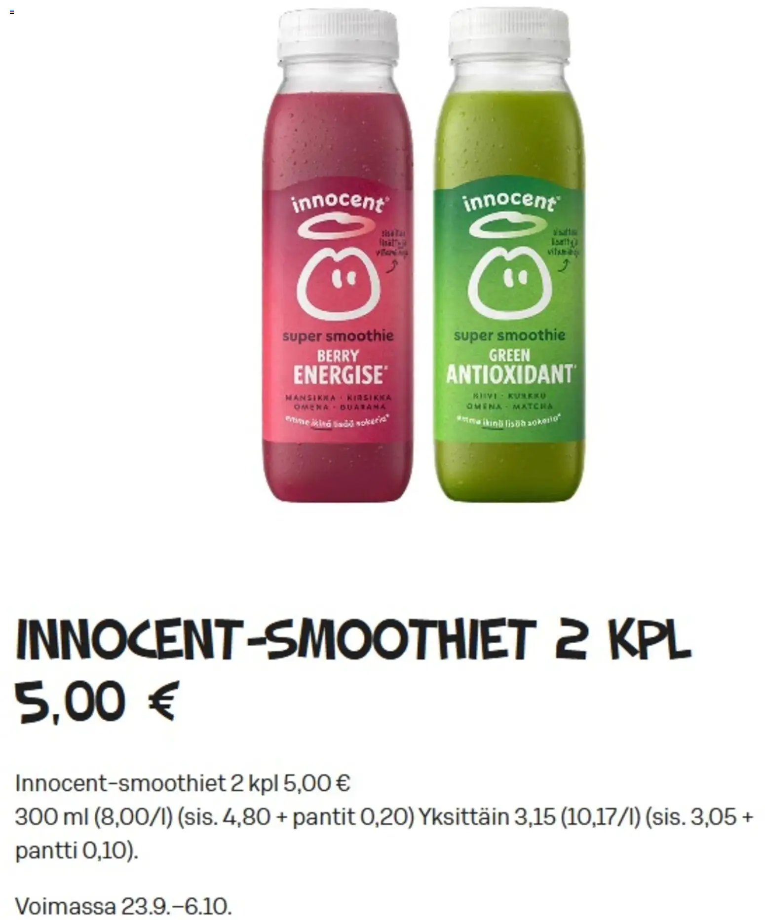 Alepa tarjoukset – voimassa 23/09/2026 alkaen | Sivu: 1 | Tuotteet: Smoothie