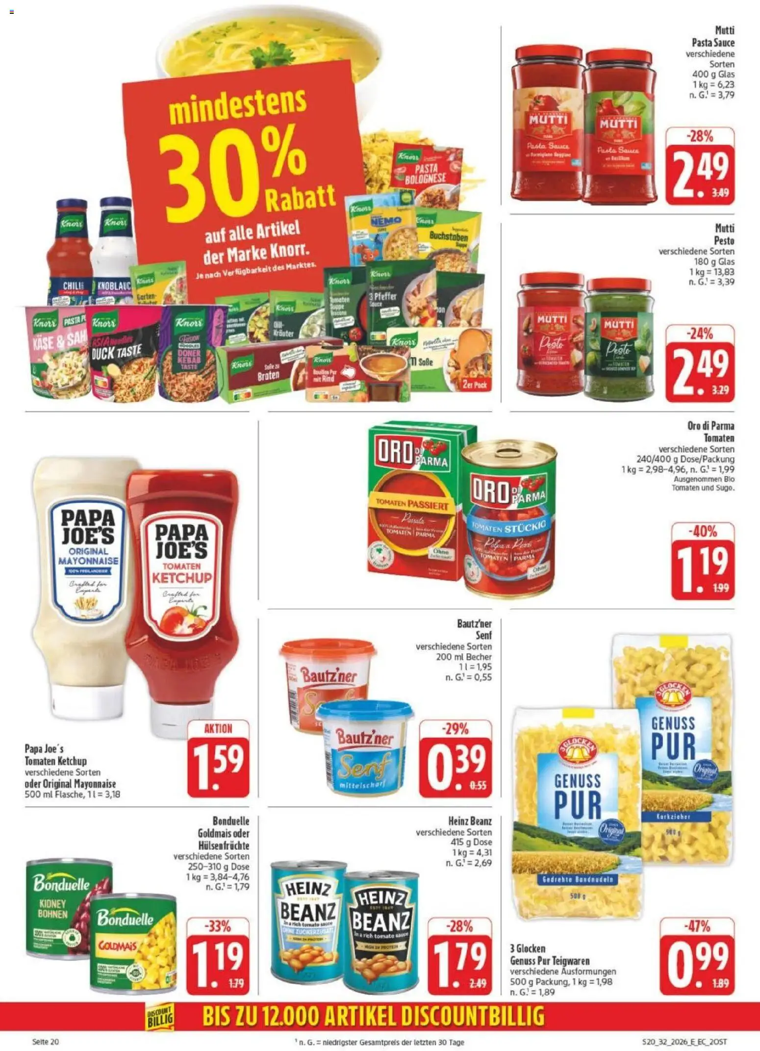 Edeka Prospekt Leipzig – gültig ab 03.08.2026 | Seite: 28 | Produkte: Tomaten, Oro di parma, Soße, Pfeffer