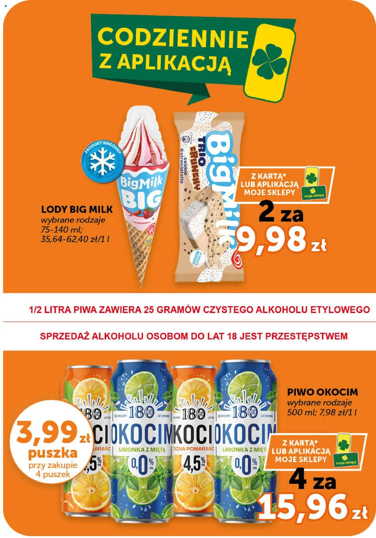 Euro Sklep gazetka od 14.05.2026 | Strona: 11 | Produkty: Mięta, Big Milk, Piwo, Lody