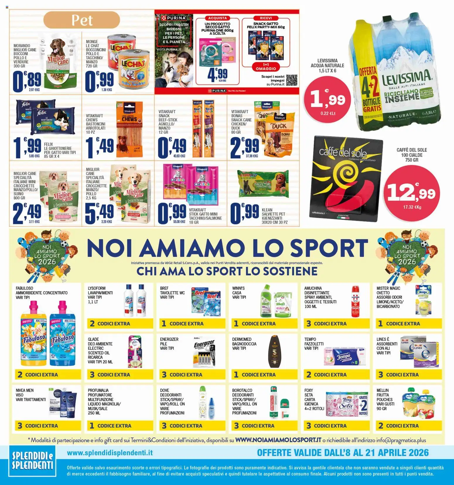 Volantino Splendidi e Splendenti del 08.04.2026 | Pagina: 12 | Prodotti: Pollo, Ammorbidente, Manzo, Fazzoletti