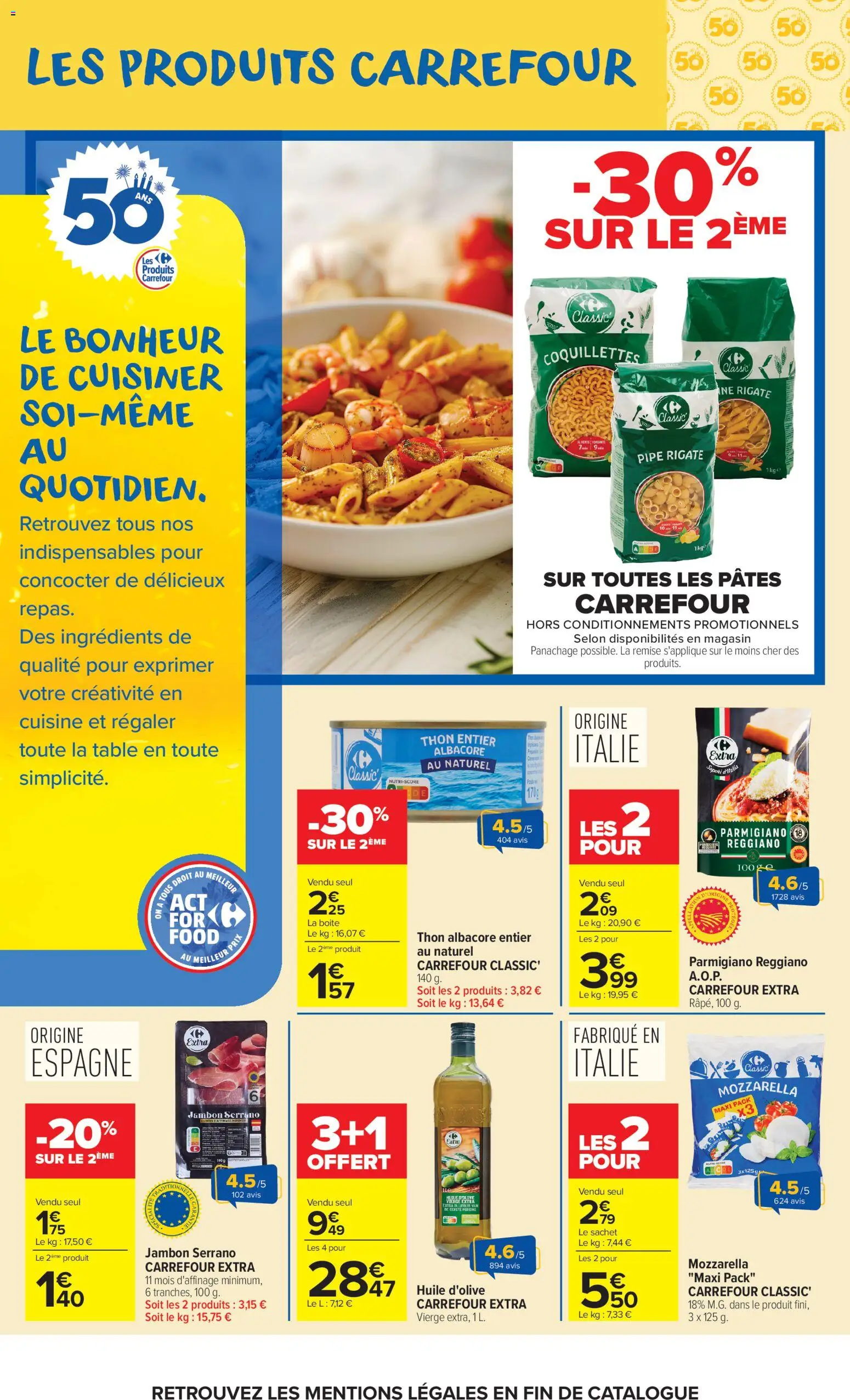 {H1} | Page: 8 | Produits: Ingrédients, Huile D'olive, Mozzarella, Parmigiano Reggiano