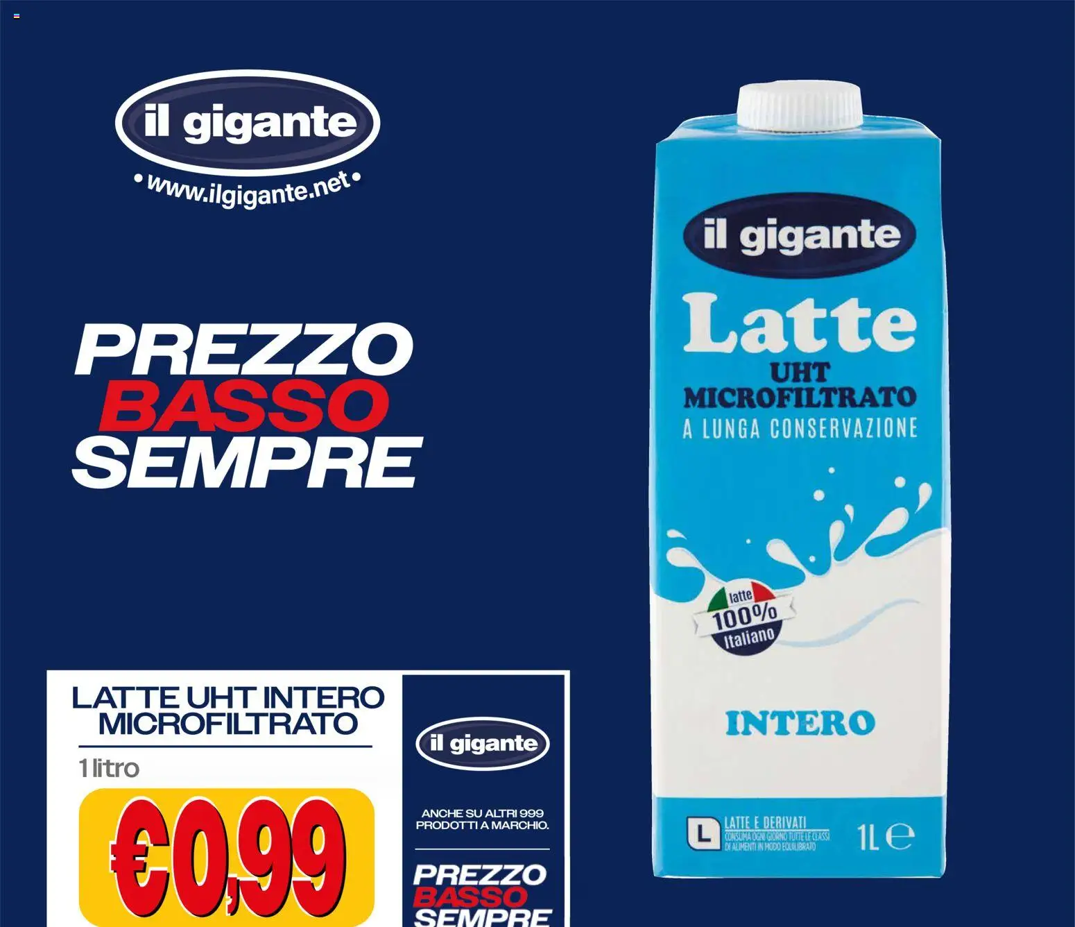 Volantino Il Gigante del 21/09/2026 | Pagina: 6 | Prodotti: Latte, Basso