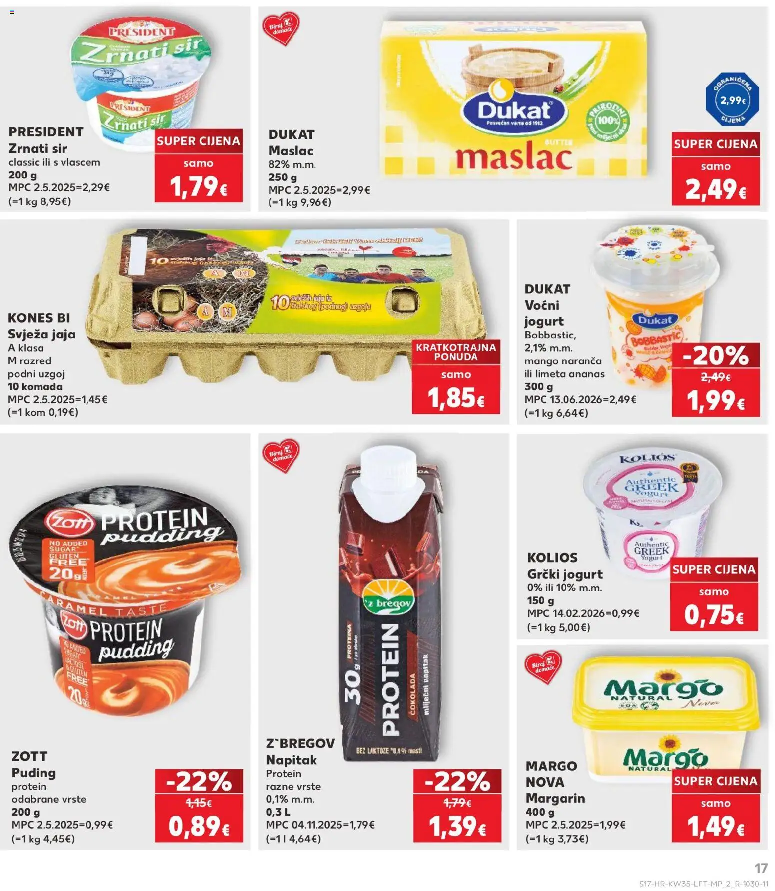 Kaufland katalog | vrijedi od 26.08.2026 | Stranica: 17 | Proizvodi: Protein, Mast, Margarin, Napitak