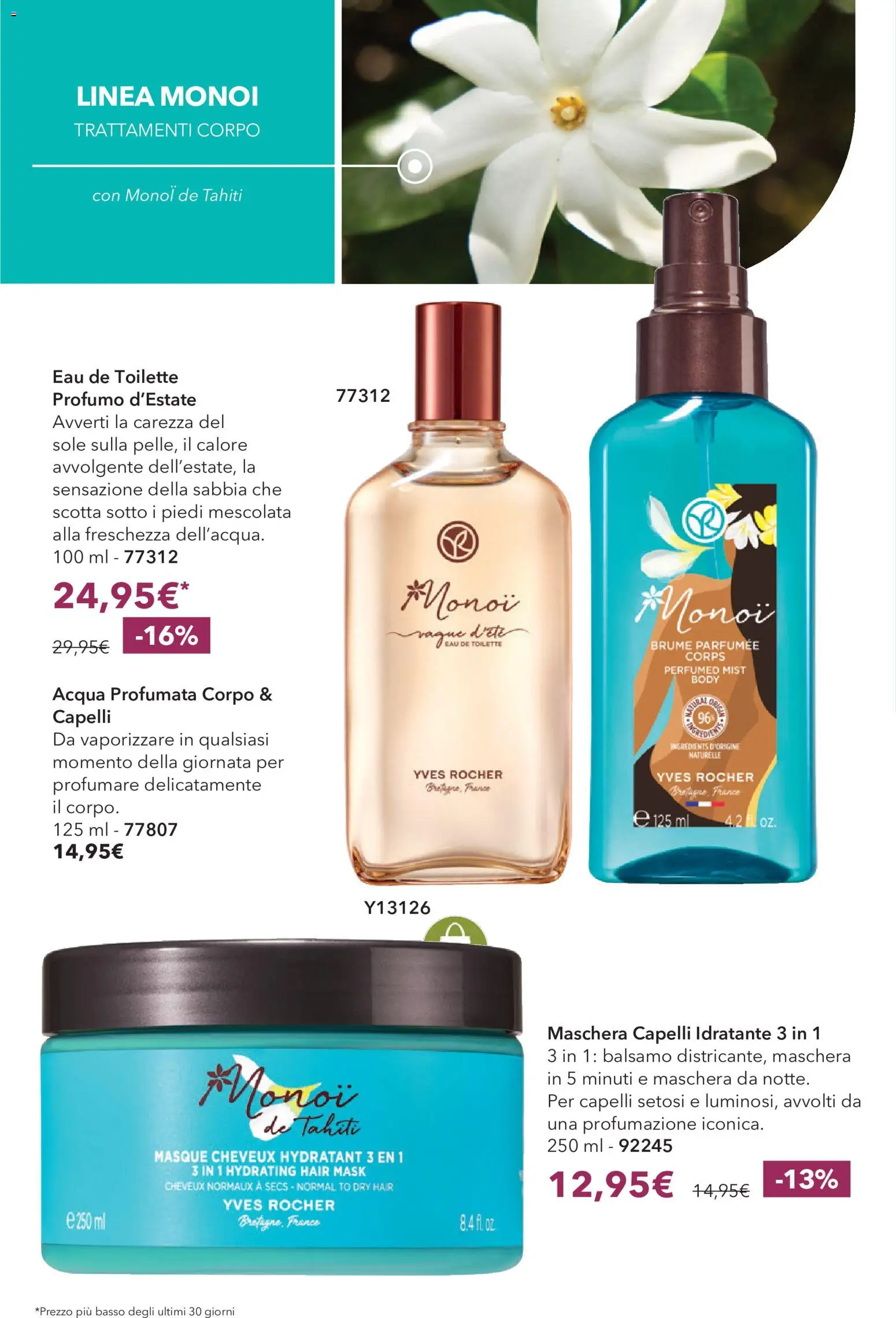 Volantino Yves Rocher del 20/10/2026 | Pagina: 66 | Prodotti: Maschera, Acqua, Basso, Profumo