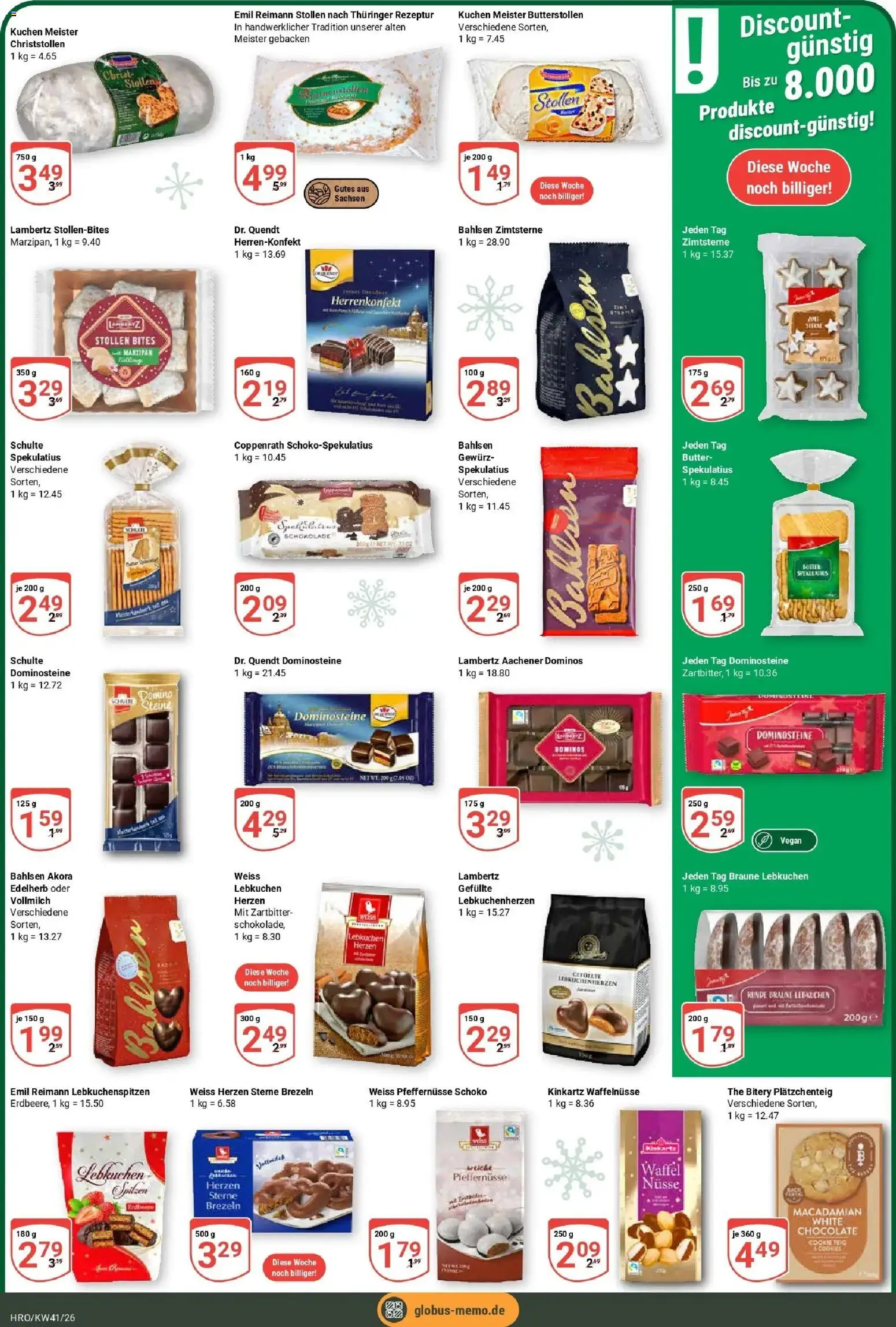 Globus Prospekt Rostock (ab 05.10.2026) » Angebote online | Seite: 15 | Produkte: Butter, Schokolade, Kuchen, Nüsse