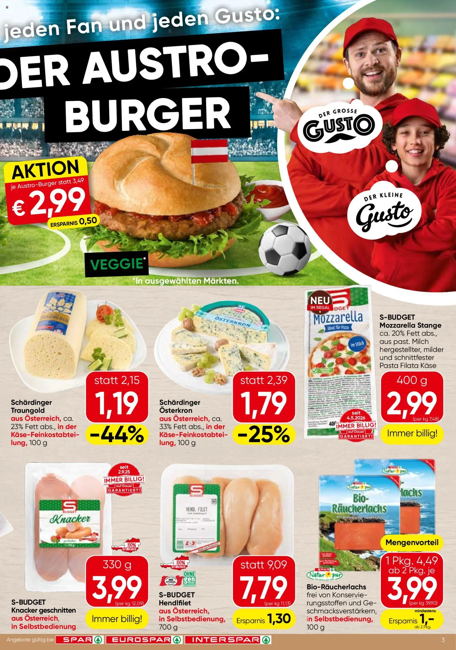 Spar Flugblatt - Tirol gültig ab 25.06.2026 | Seite: 3 | Produkte: Pasta, Regal, Milch, Käse