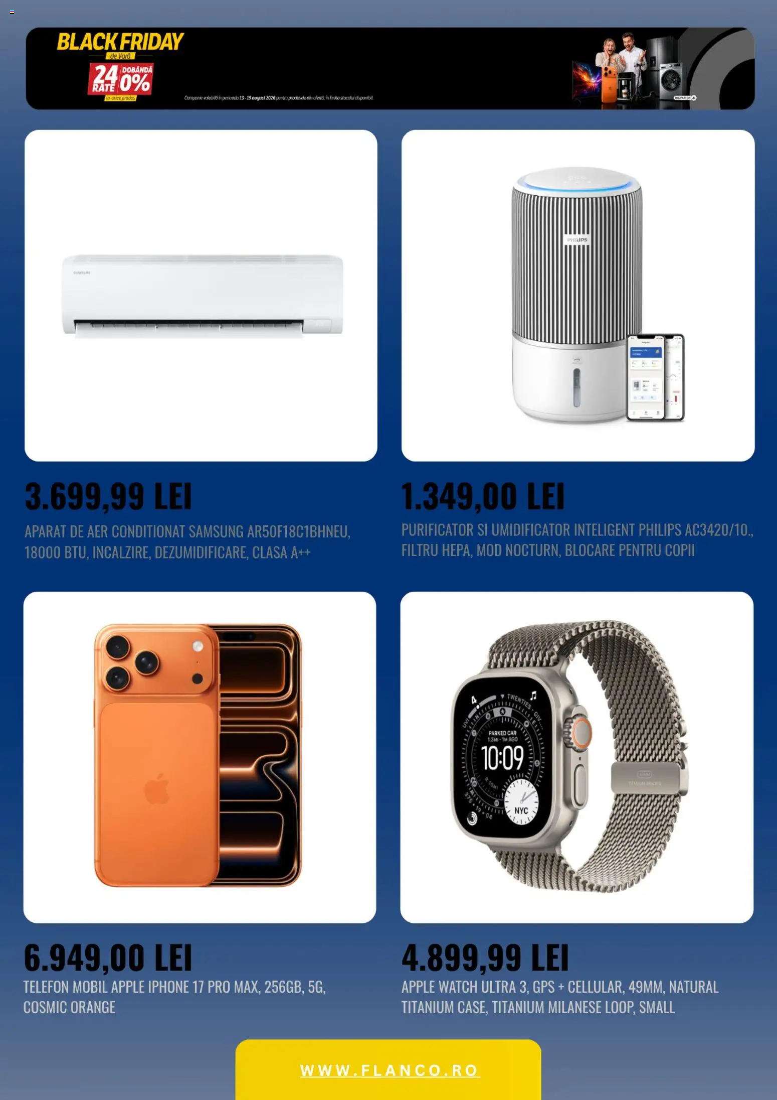 Noul catalog Flanco – valabil de la 13.08.2026 | Pagină: 5 | Produse: Telefon, Aer Condiționat, Aparat, Apple