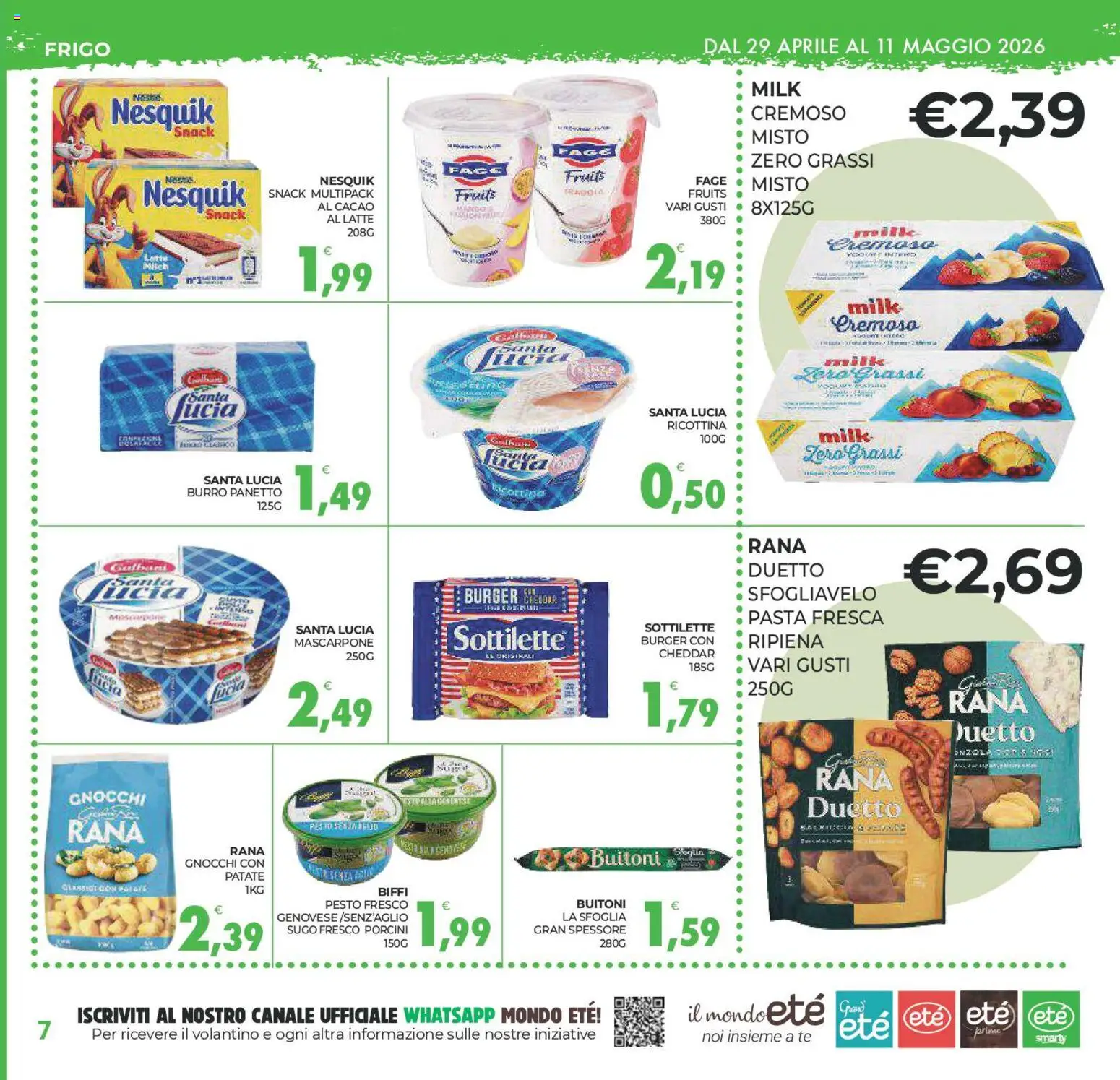 Volantino Eté del 29.04.2026 | Pagina: 7 | Prodotti: Patate, Burro, Cacao, Sugo