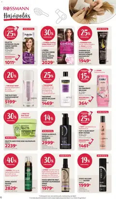 Rossmann akciós újság - amely érvényes a következő dátumtól: 2026.07.20. | Oldal: 14 | Termékek: Hajpakolás, Hajhab, Hajfesték, Hajlakk