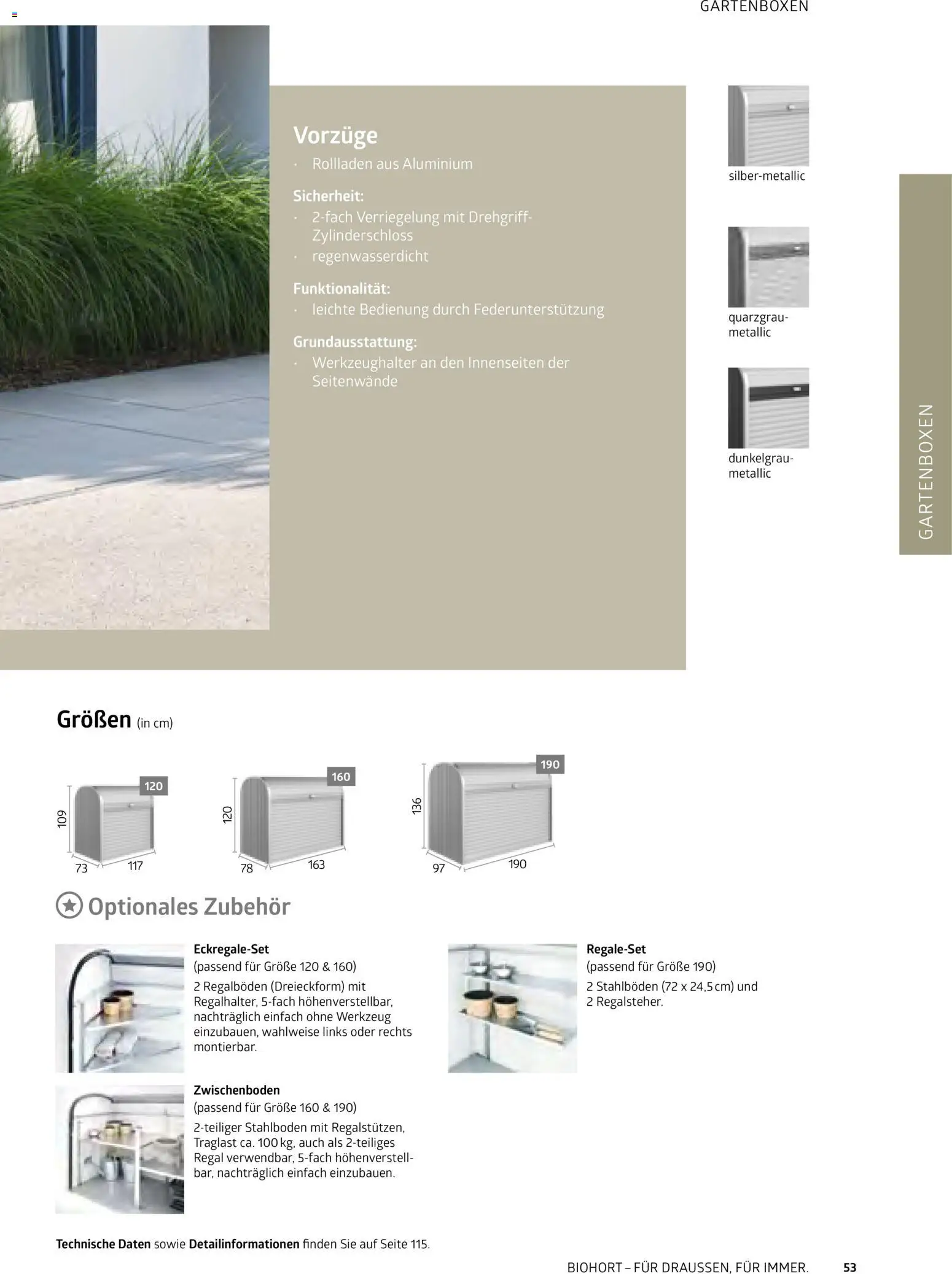 Dehner Biohort – Metall für Garten & Terrasse – gültig ab 01.01.2026 | Seite: 53 | Produkte: Regal