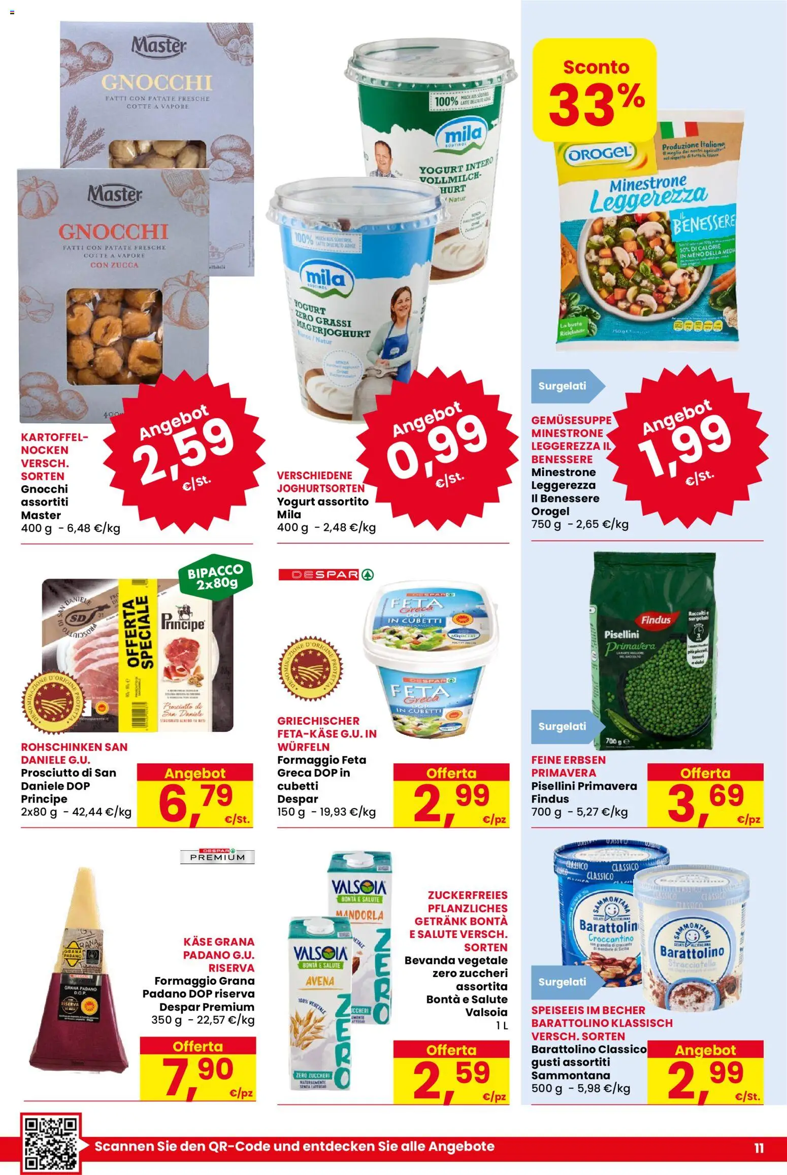 Volantino Despar del 01/10/2026 | Pagina: 11 | Prodotti: Patate, Mandorla, Feta, Gnocchi