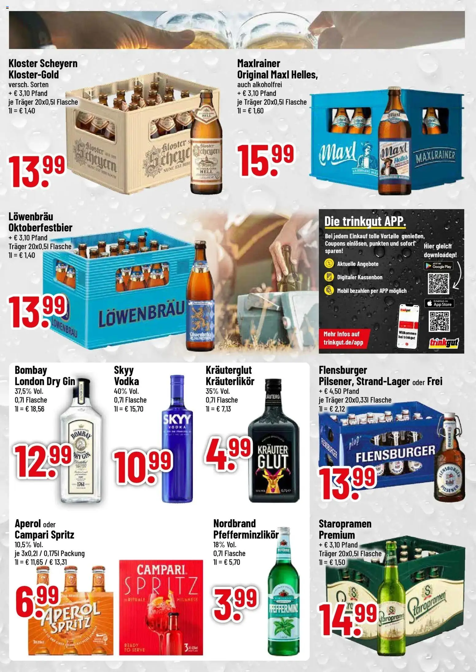 Trinkgut Prospekt Pfaffenhofen/Ilm (ab 07.09.2026) » Angebote online | Seite: 3 | Produkte: Campari, Flensburger, Vodka, Gin
