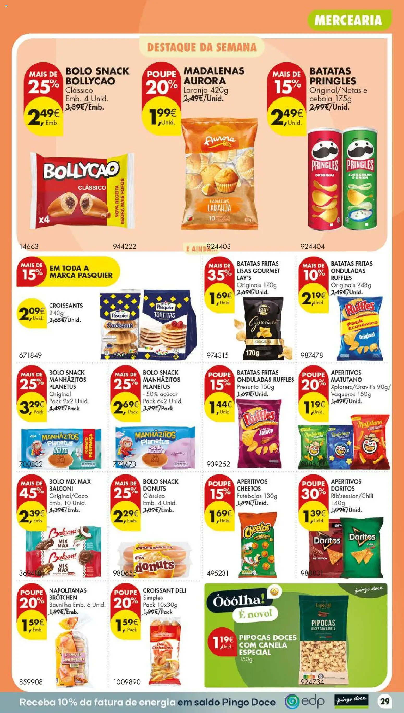 Pingo Doce folheto Poupe Este Fim de Semana │ válido de 29/10/2026 | Página: 33 | Produtos: Bolo, Pipocas, Cebola, Manhãzitos