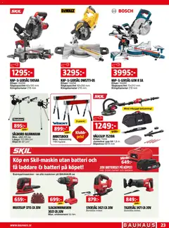 Bauhaus erbjudanden - Förhandsvisning av reklamblad från butik Bauhaus aktuell från 28/09/2026 | Sida: 23 | Produkter: Belysning, Batteri, Slagborrmaskin, Laddare